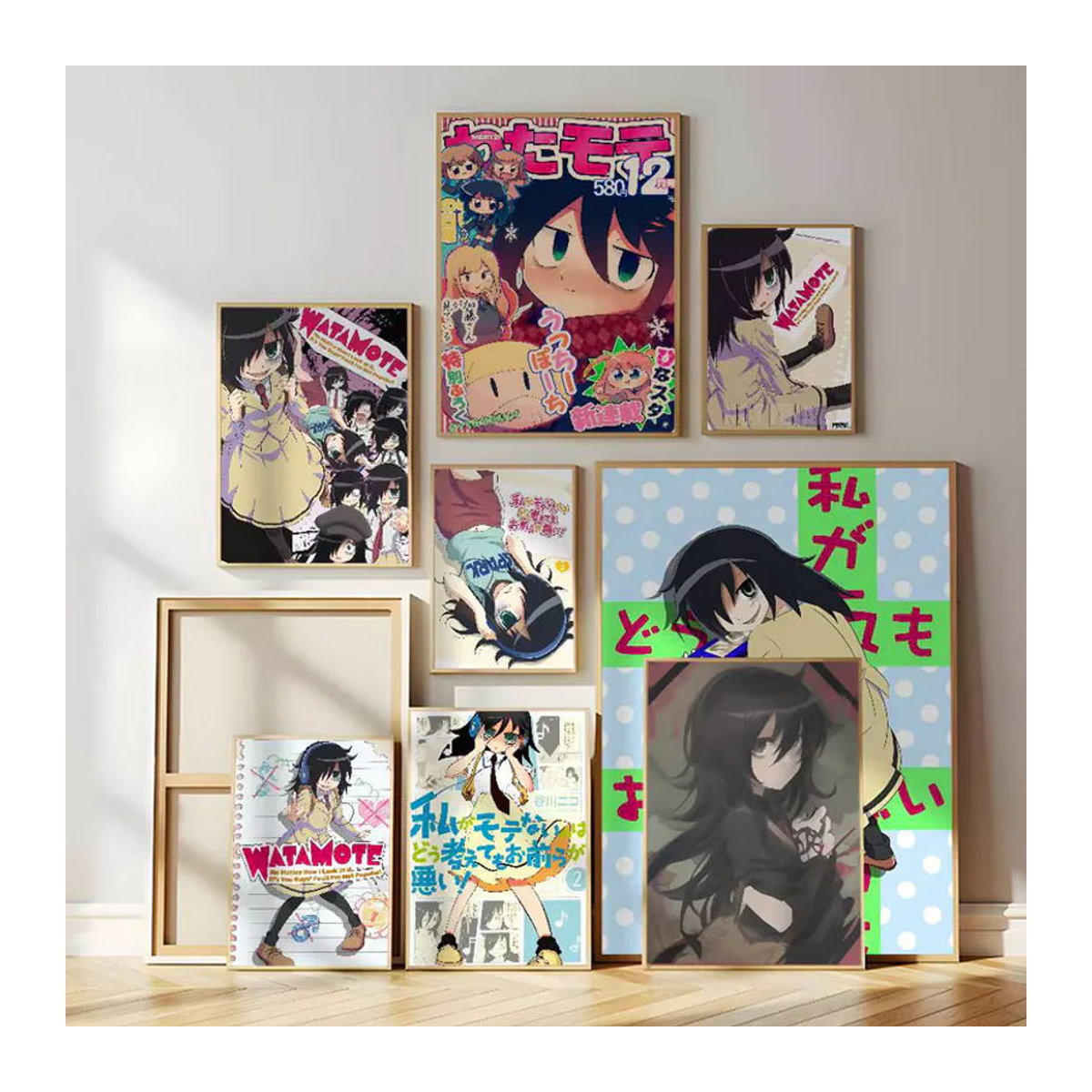 W-Watamote T-Tomoko Anime Poster als selbstklebender wasserfester Wandaufkleber aus Papier in Mehrfarbig - Bild 2