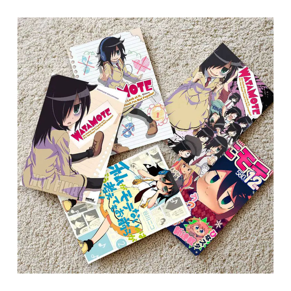 W-Watamote T-Tomoko Anime Poster als selbstklebender wasserfester Wandaufkleber aus Papier in Mehrfarbig - Bild 3
