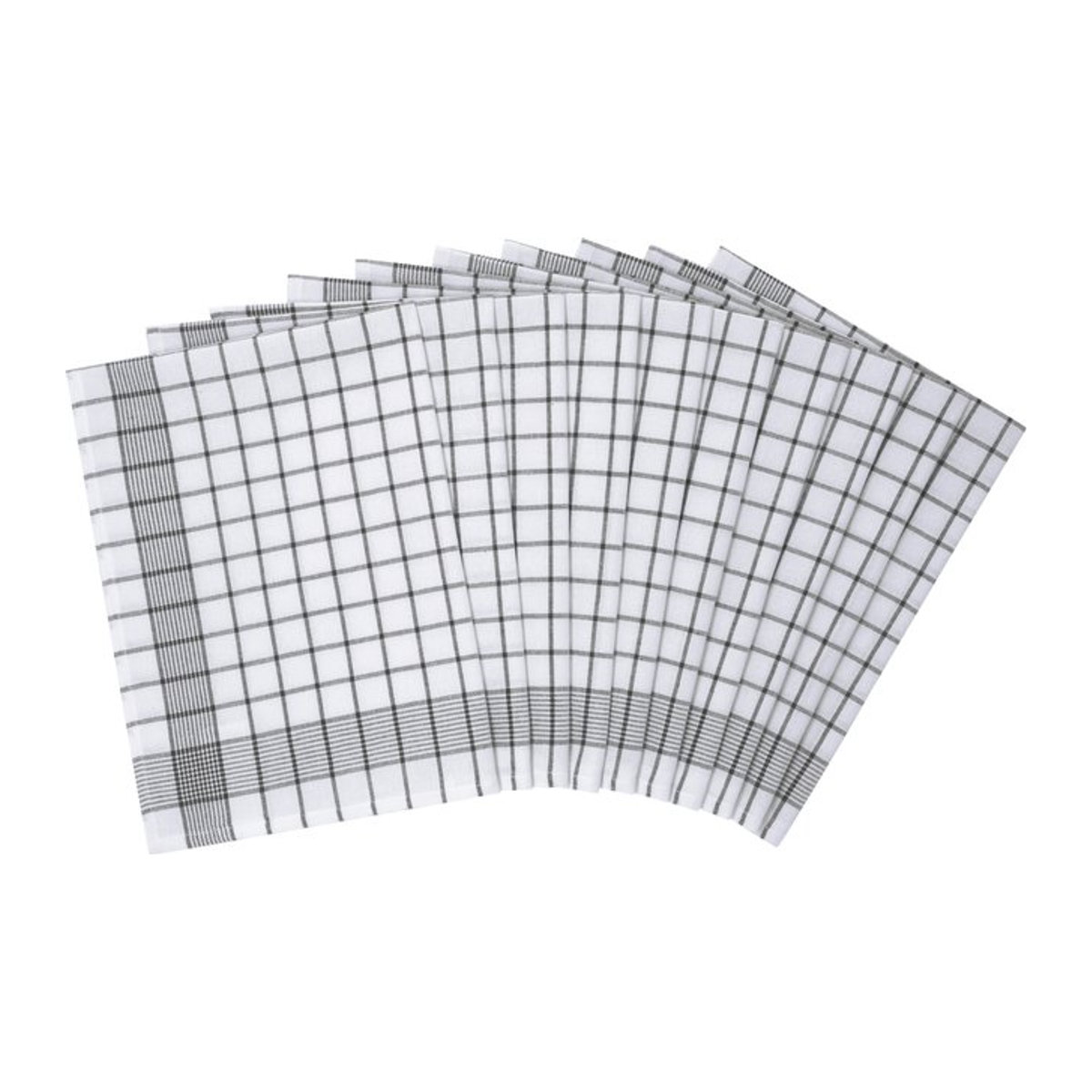 W5 Geschirrtücher saugfähig in Grau und Weiß, B/H: 50 x 70 cm - Bild 1