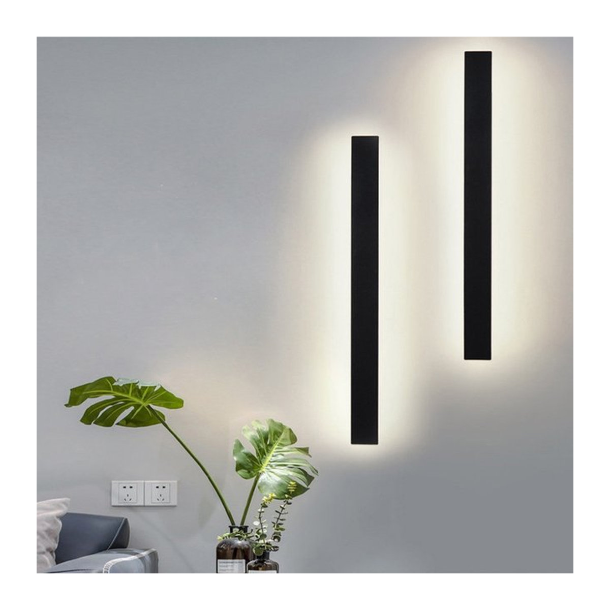 WAAJEA Moderne LED Wandleuchte Schwarz 40 cm 15W - Bild 1