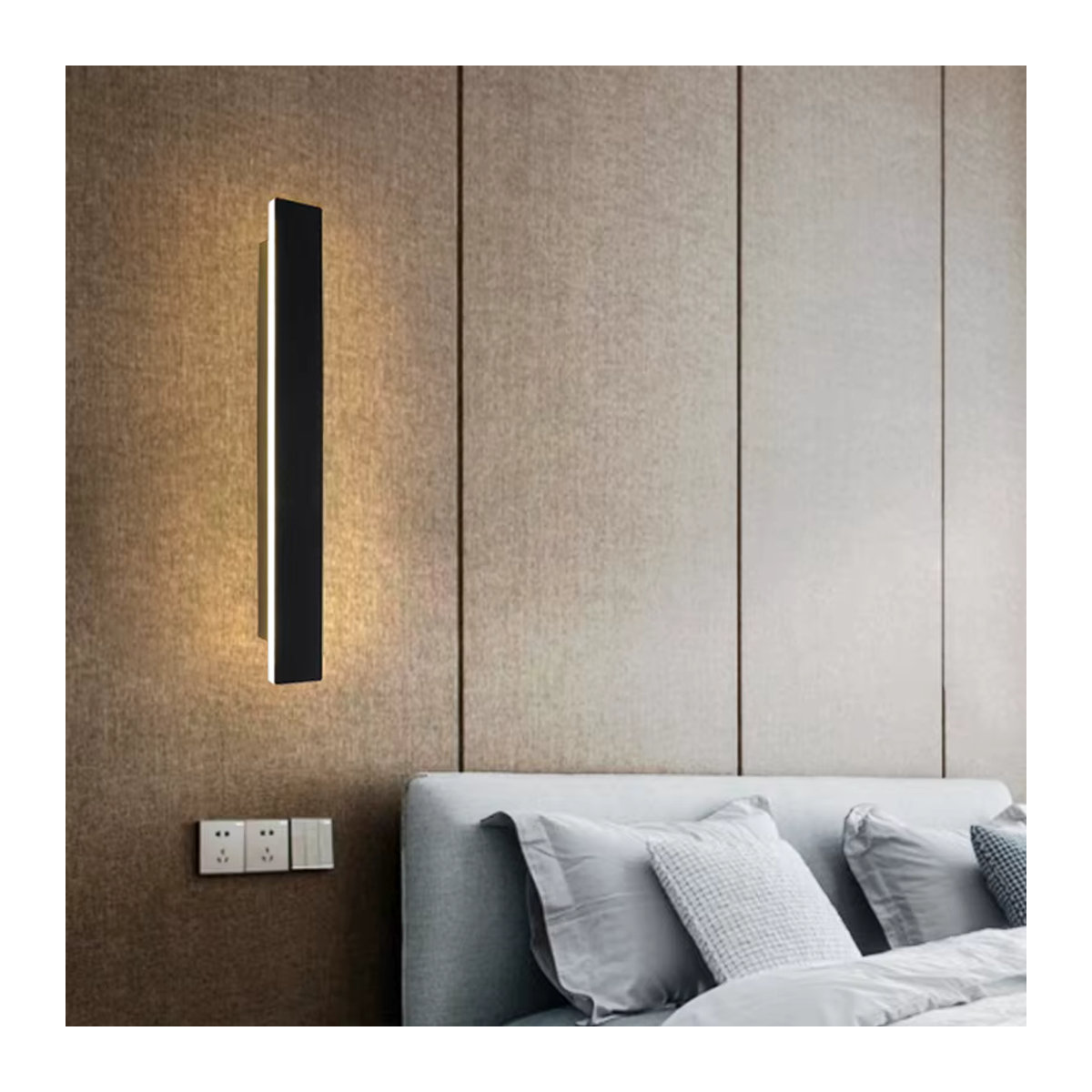 WAAJEA Moderne LED Wandleuchte Schwarz 40 cm 15W - Bild 4