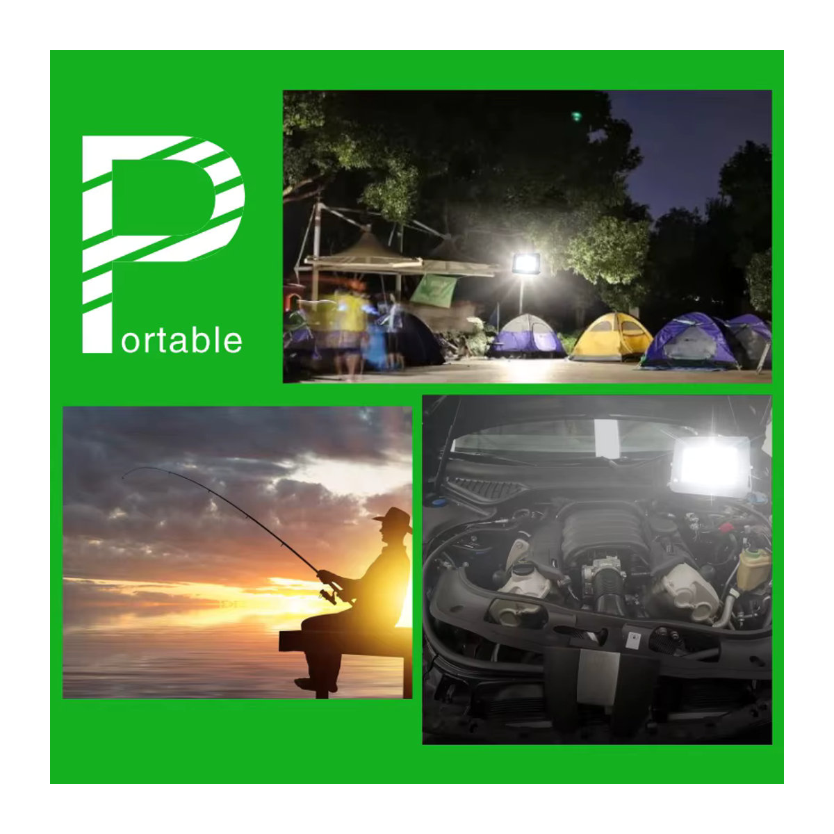 WAHYUE LED Außenstrahler IP66 Wasserdicht DC12V Flutlicht in Schwarz - Bild 4