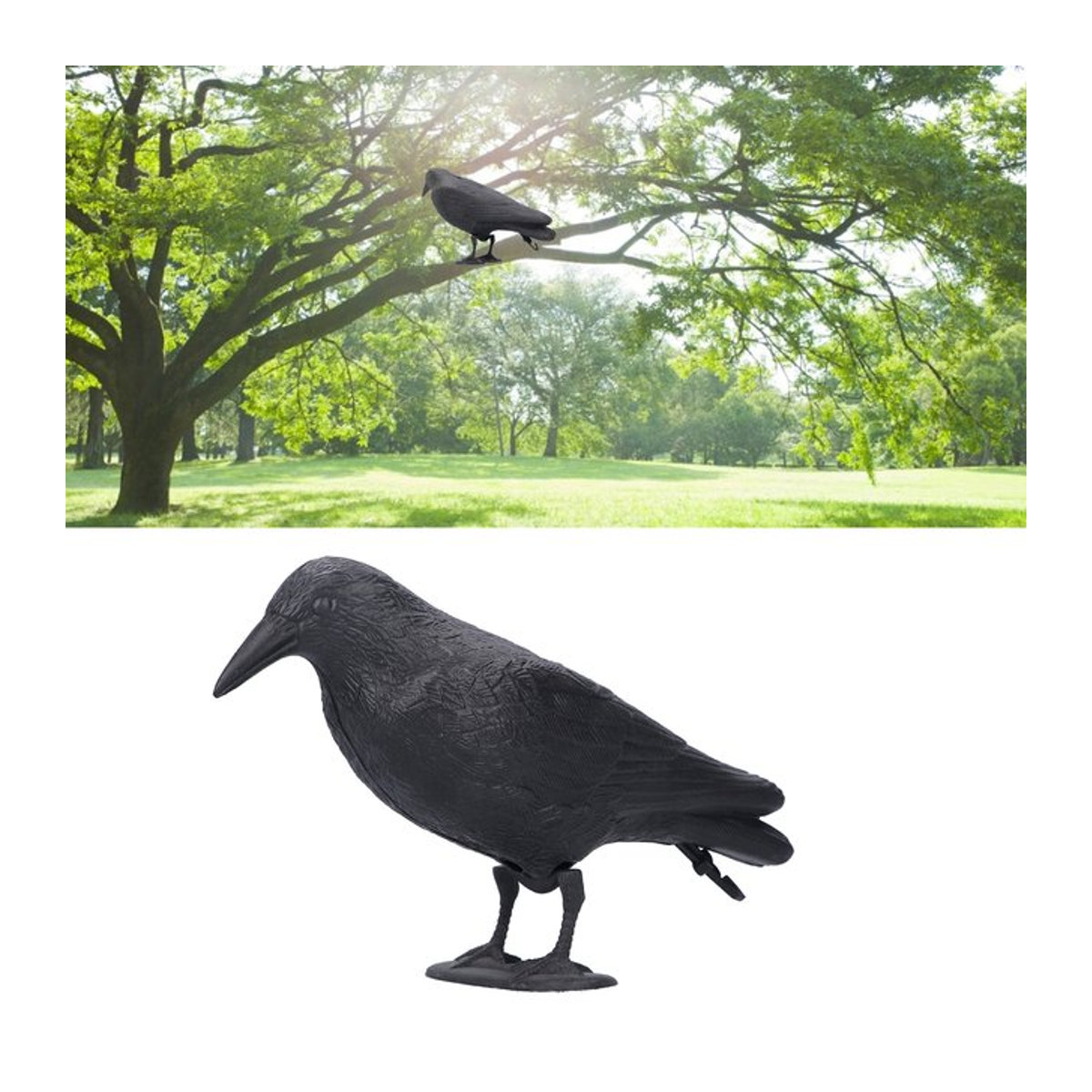 WALFRONT Krähen Lockvogel Simulation aus Kunststoff für die Jagd und Garten Dekoration - Bild 1