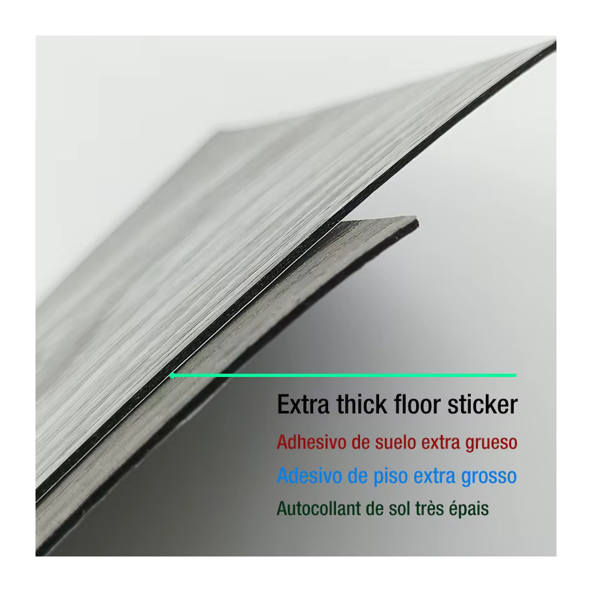 WALLMG 3D Bodenaufkleber Holzmaserung in Braun, wasserdichter und verschleißfester selbstklebender Wand- und Bodenaufkleber im skandinavischen Design, B: 91,4 cm x H: 91 cm - Bild 4