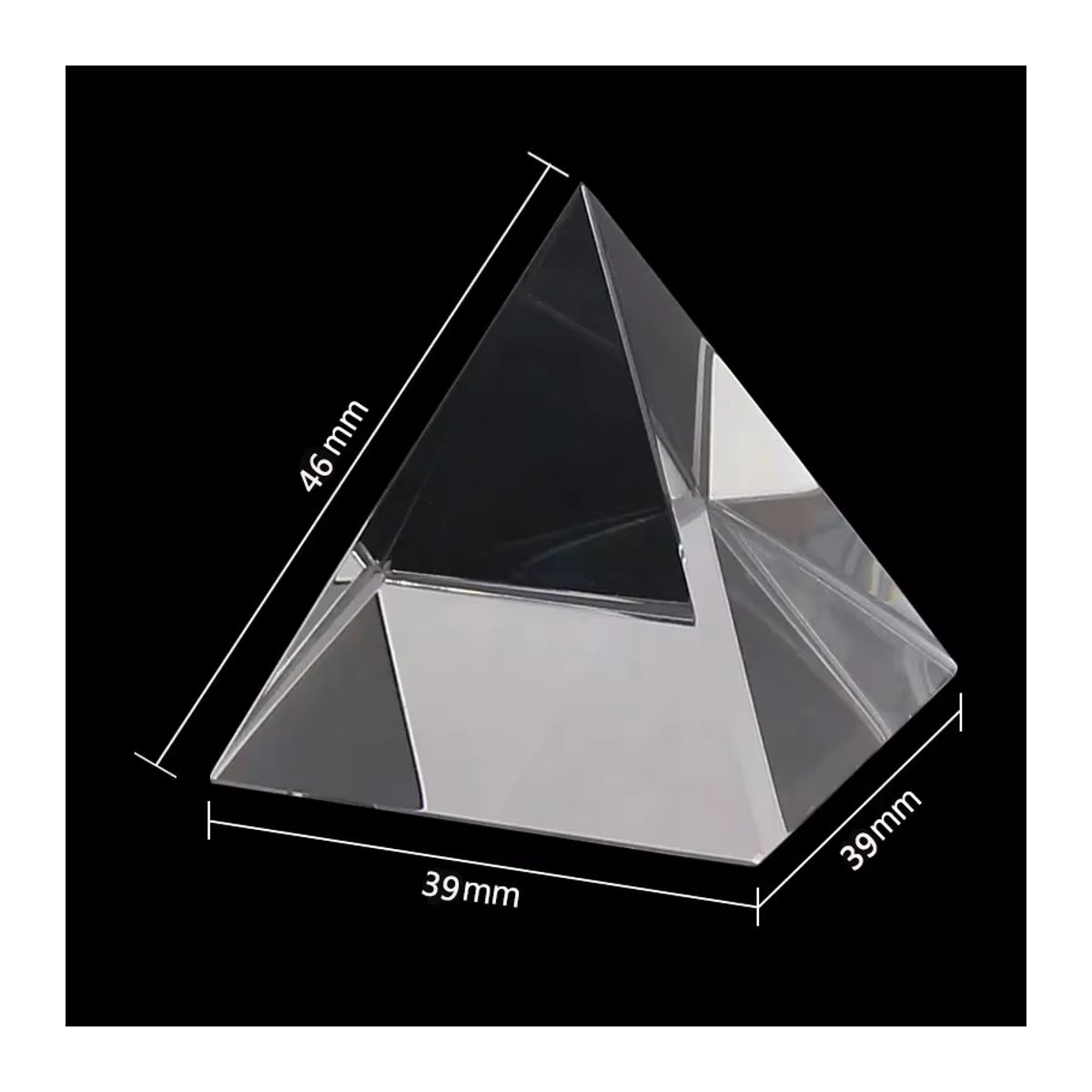 WALLY SKY Kristallpyramide aus optischem Glas, rechteckiges Prisma in Transparent, Seitenlänge: 40 mm - Bild 2