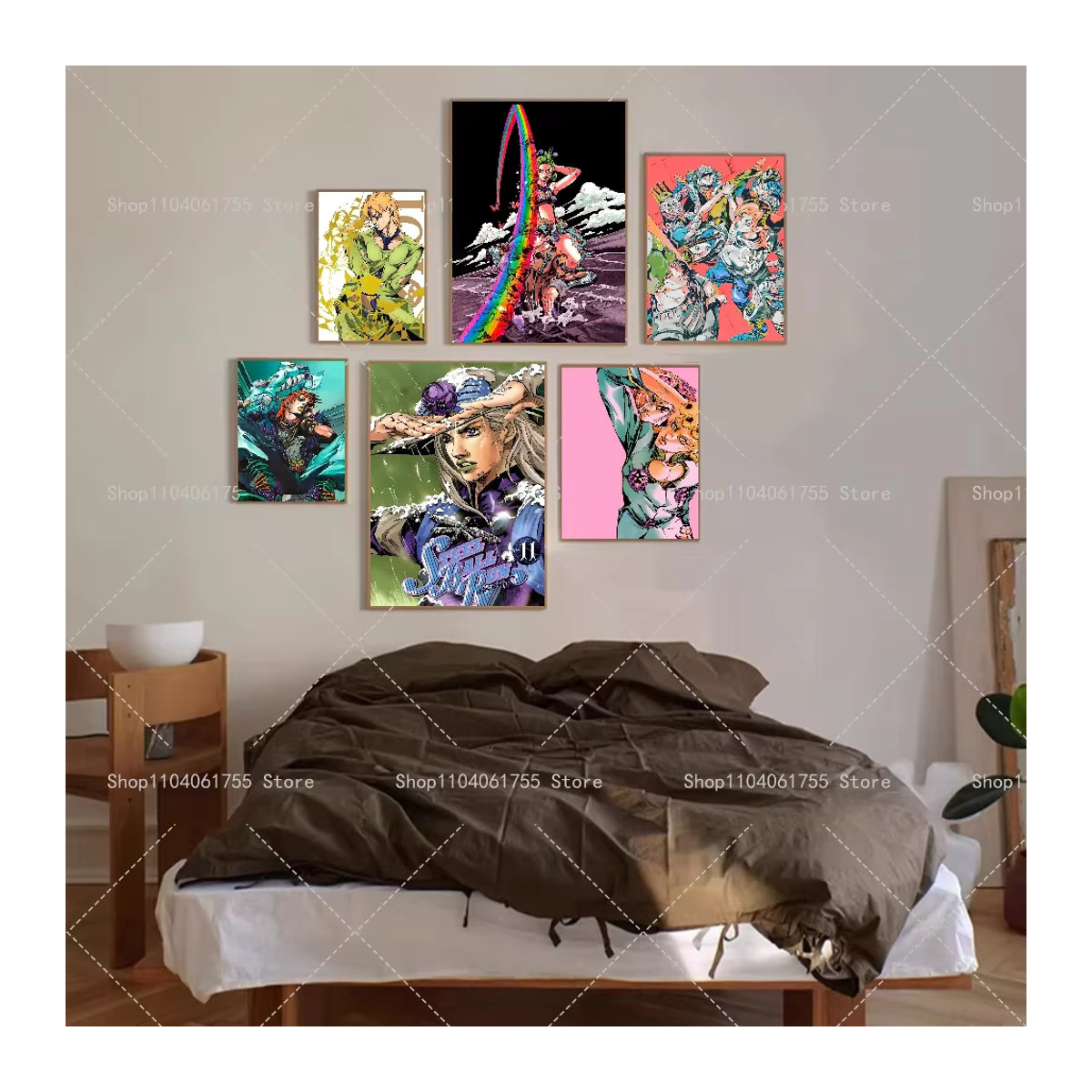 Wandaufkleber Anime JoJos Bizarre Adventure Motiv in Multicolor, selbstklebend und wasserfest aus Papier zur Dekoration von Zimmern, Bars oder Cafés - Bild 2