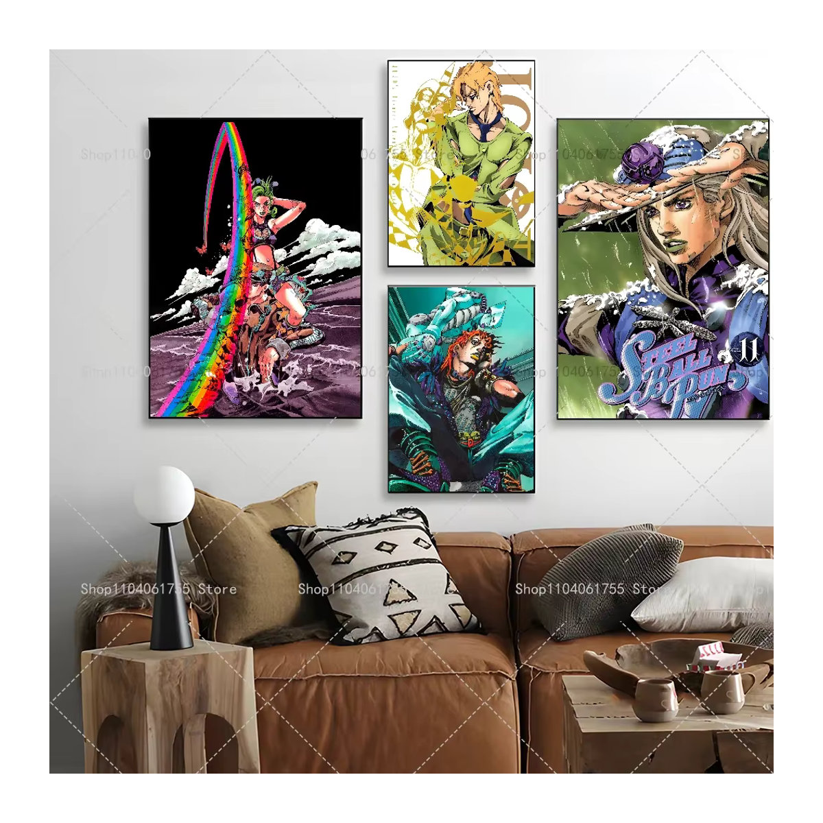 Wandaufkleber Anime JoJos Bizarre Adventure Motiv in Multicolor, selbstklebend und wasserfest aus Papier zur Dekoration von Zimmern, Bars oder Cafés - Bild 3