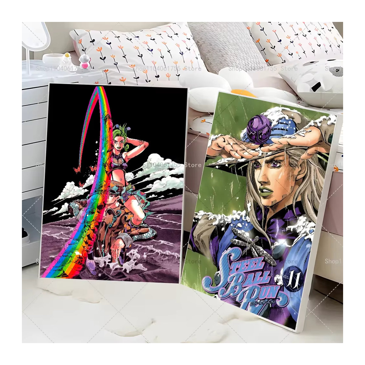 Wandaufkleber Anime JoJos Bizarre Adventure Motiv in Multicolor, selbstklebend und wasserfest aus Papier zur Dekoration von Zimmern, Bars oder Cafés - Bild 4