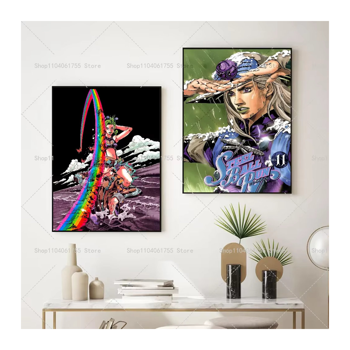 Wandaufkleber Anime JoJos Bizarre Adventure Motiv in Multicolor, selbstklebend und wasserfest aus Papier zur Dekoration von Zimmern, Bars oder Cafés - Bild 5