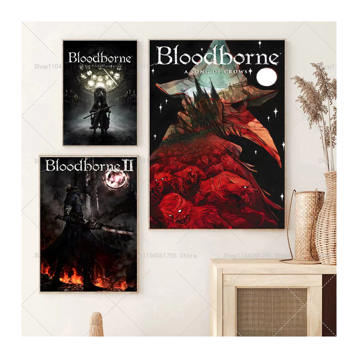 Wandaufkleber Blut Berge Klassisches Spiel Plakat Selbstklebend Wasserdichtes Papier für Kaffeehaus Bar und Zimmer Wanddekoration - Bild 2