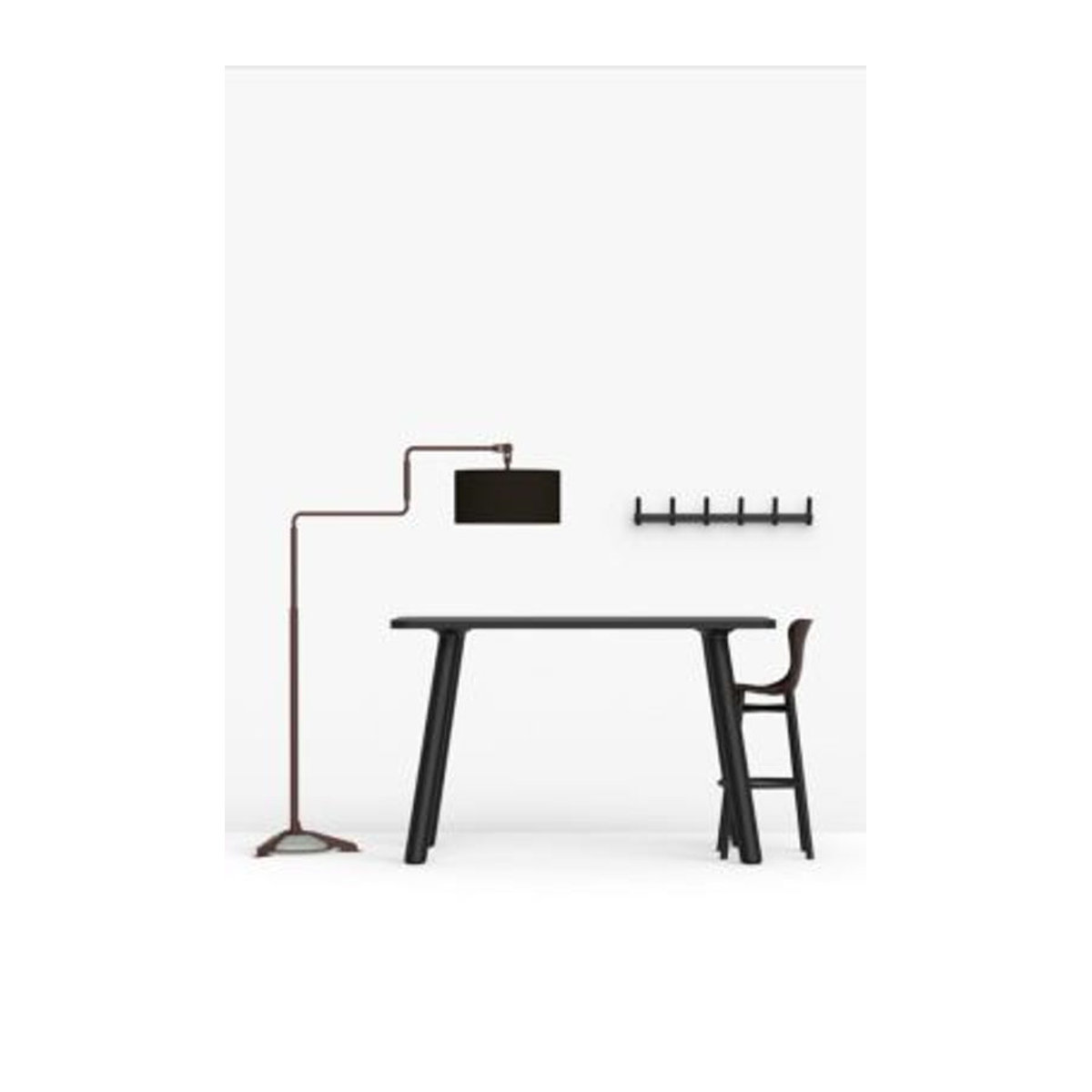 Wandgarderobe Functionals JUST 90 in Schwarz aus Aluminium und Kunststoff mit 12 Haken - Bild 1