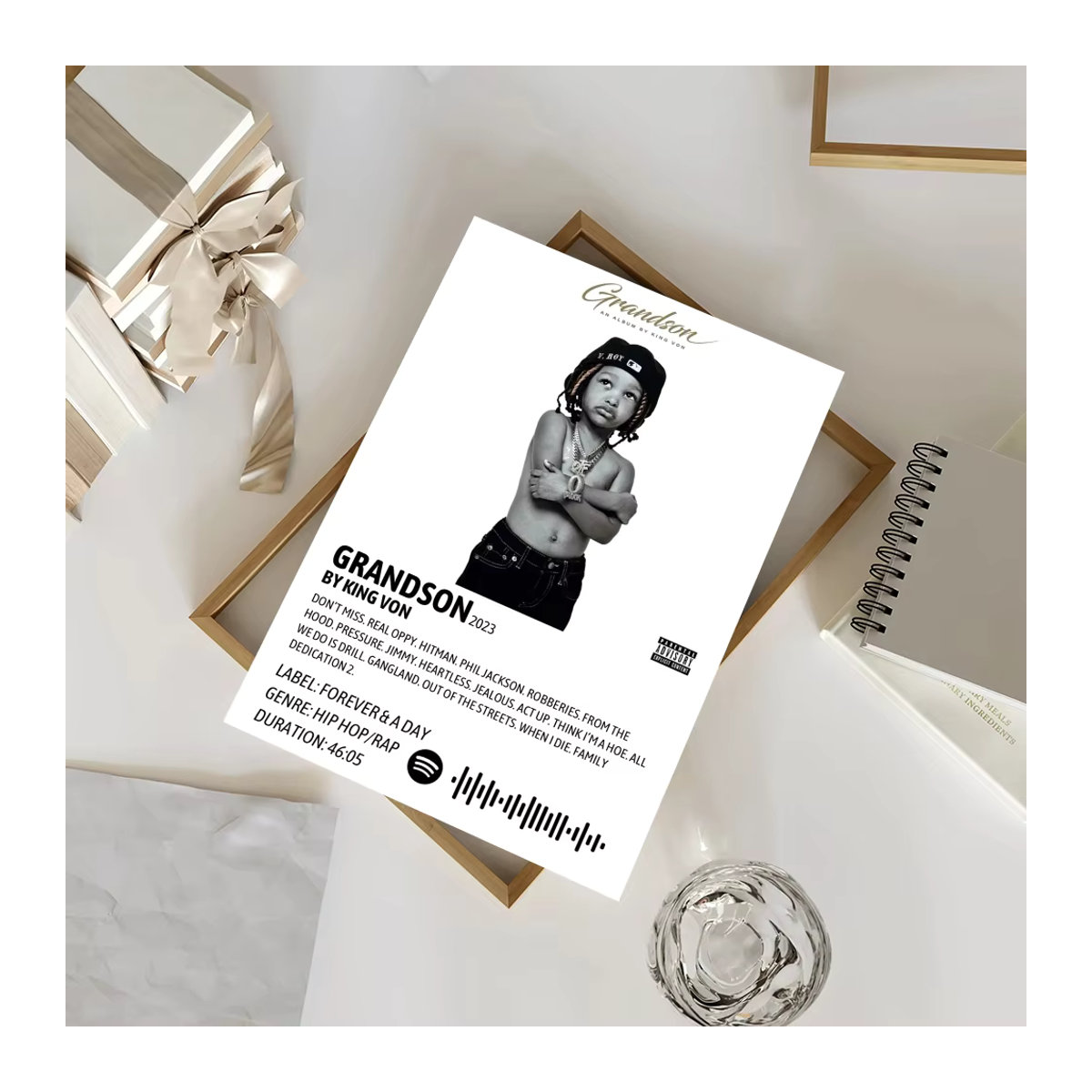 Wandposter König Enkel Von Rapper Selbstklebender Wasserfester Papier Aufkleber für Wanddekoration in Haus, Bar oder Zimmer - Bild 5