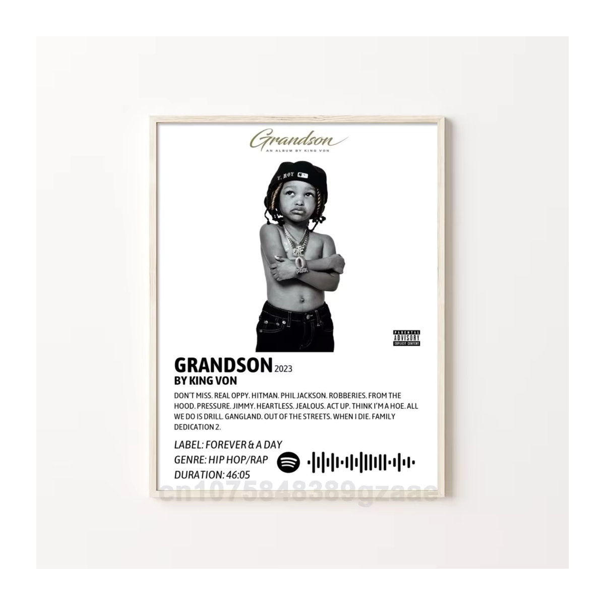 Wandposter König Enkel Von Rapper Selbstklebender Wasserfester Papier Aufkleber für Wanddekoration in Haus, Bar oder Zimmer - Bild 6