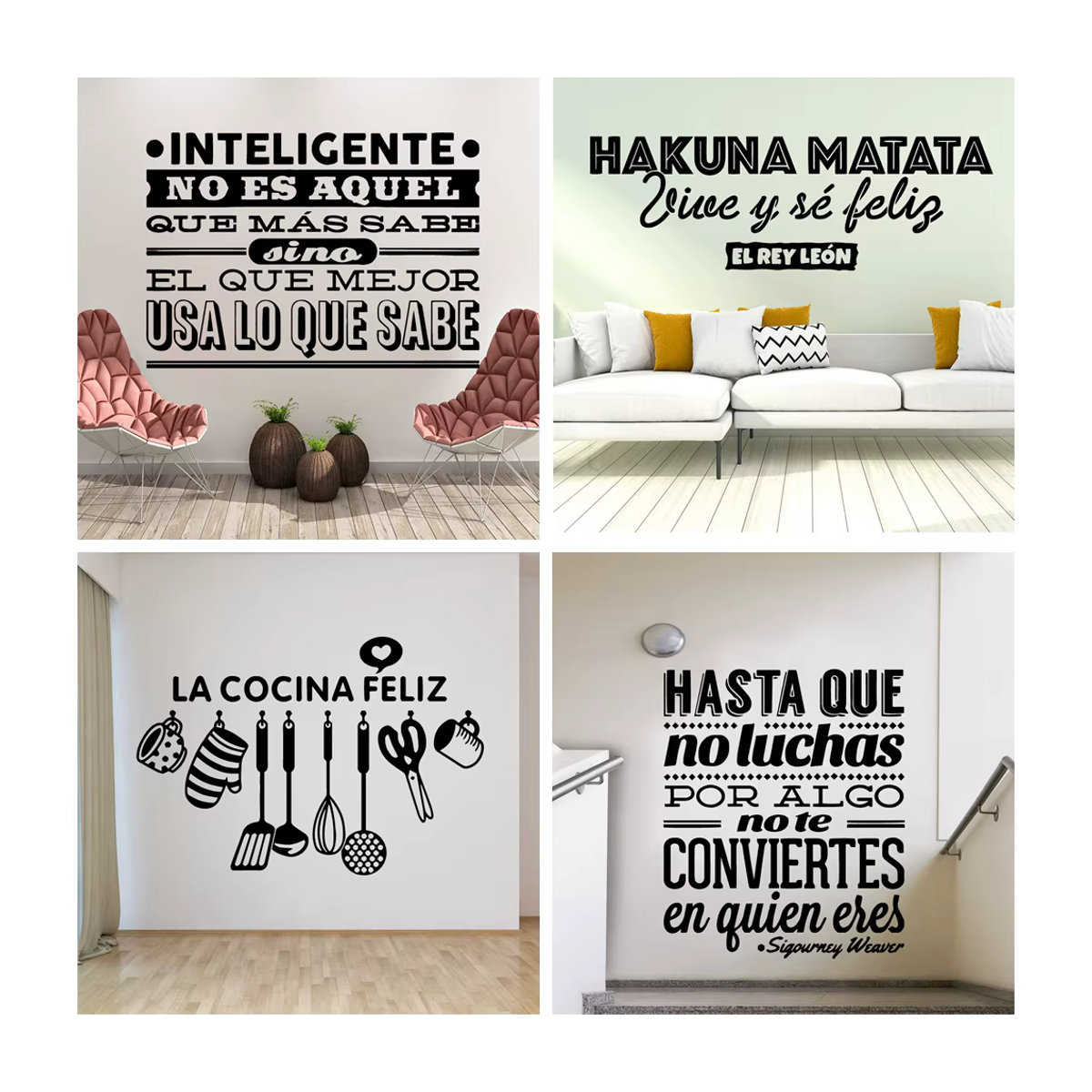 Wandtattoo Spanischer Text aus Vinyl für deine Wohnzimmer und Schlafzimmer Dekoration - Bild 2