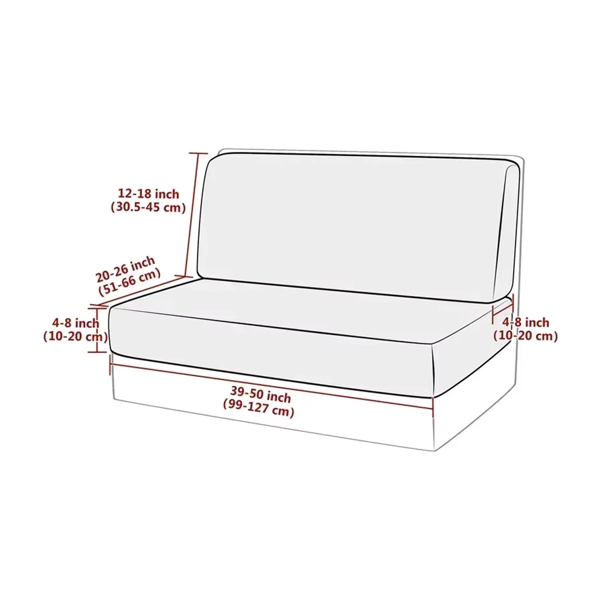 WANERQU 2er-Set Jacquard Stretch Sitzbezüge für Camper Dinette Sofa und Esszimmerbank in Blau - Bild 2