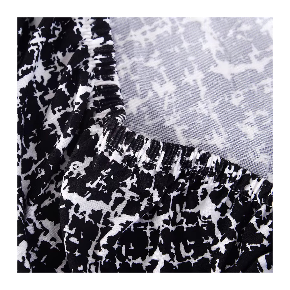WANERQU Elastischer Stuhlbezug aus Spandex im geometrischen Design, abnehmbarer und rutschfester Sitzschutz für Esszimmerstühle, Mehrfarbig - Bild 3