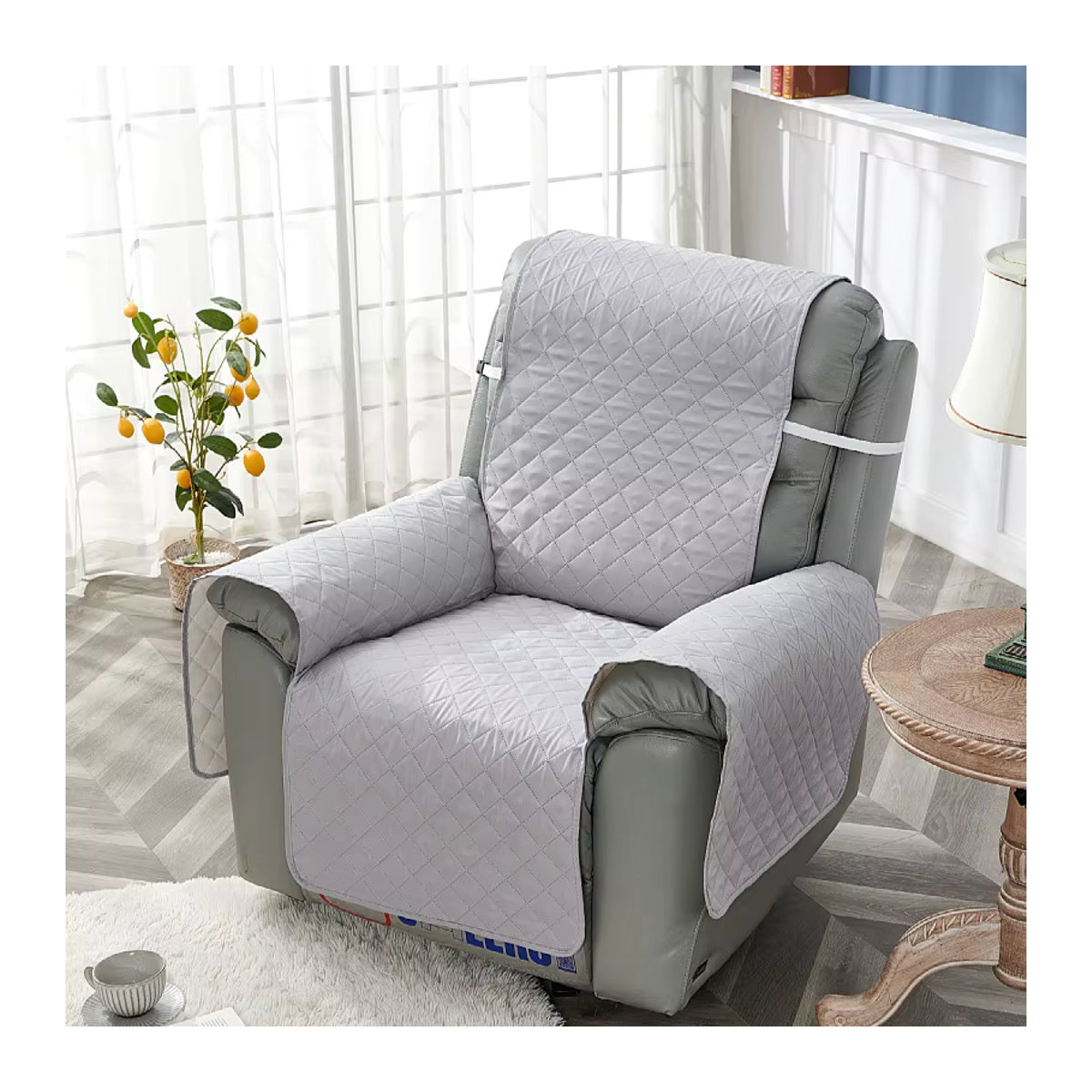 WANERQU Gesteppte Anti-Slip Sofa Abdeckung für 1-Sitzer Liege und Sessel als Haustier- und Möbelschutz - Bild 2