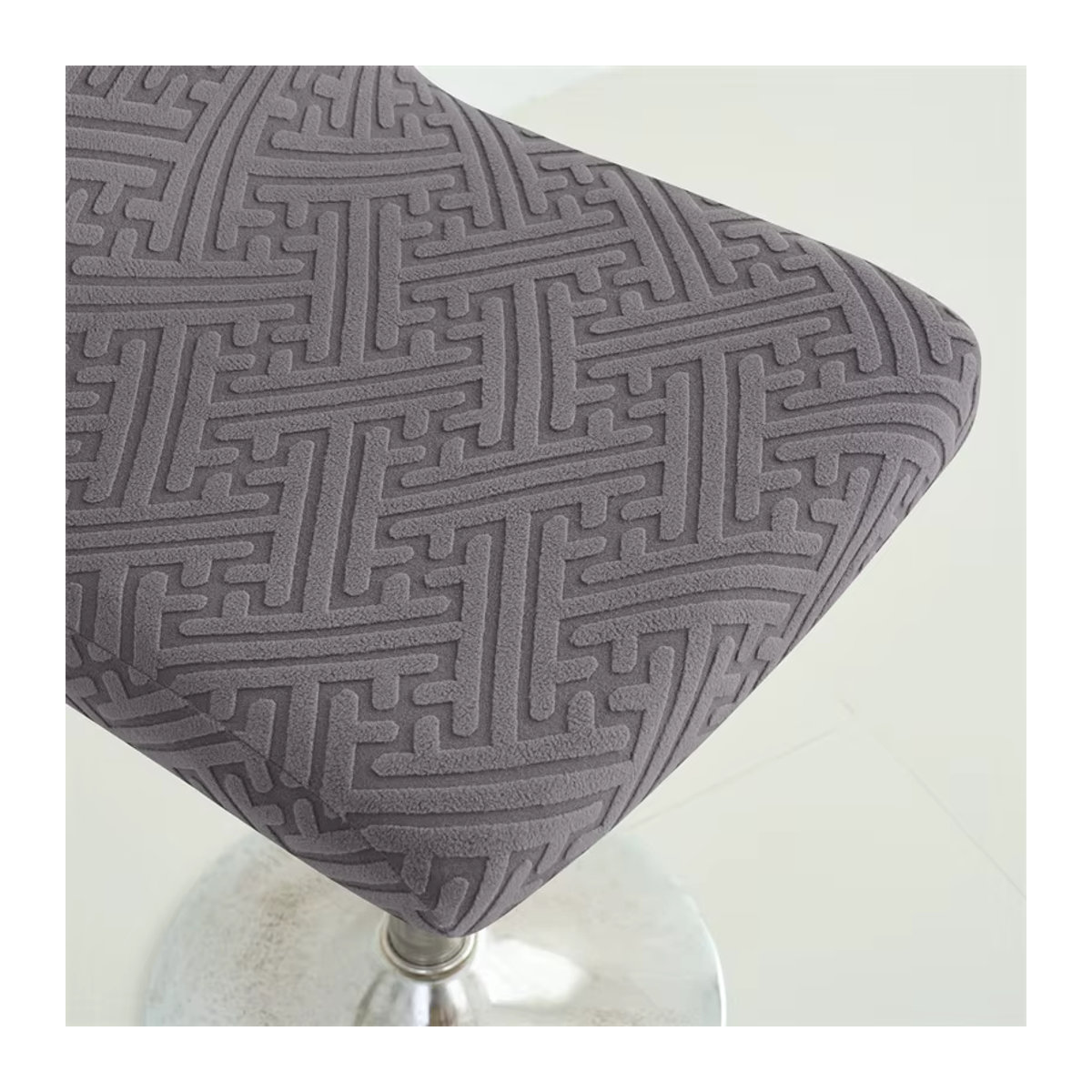 WANERQU Jacquard Barhocker Abdeckung mit kurzer Rückenlehne, Stretch Sitzbezug in Mehrfarbig, Anti-Schmutz Schutzbezug für Barstühle - Bild 2