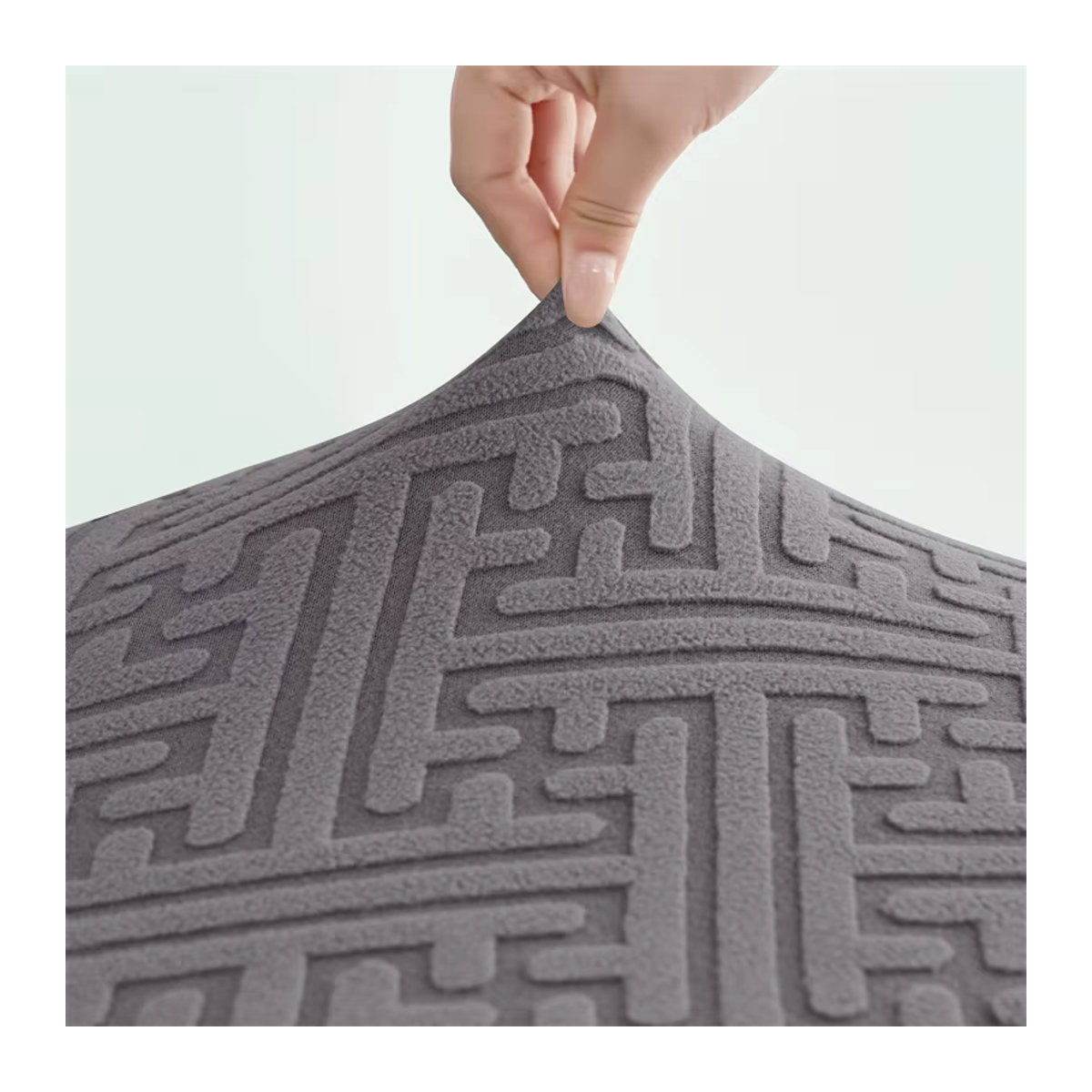 WANERQU Jacquard Barhocker Abdeckung mit kurzer Rückenlehne, Stretch Sitzbezug in Mehrfarbig, Anti-Schmutz Schutzbezug für Barstühle - Bild 3