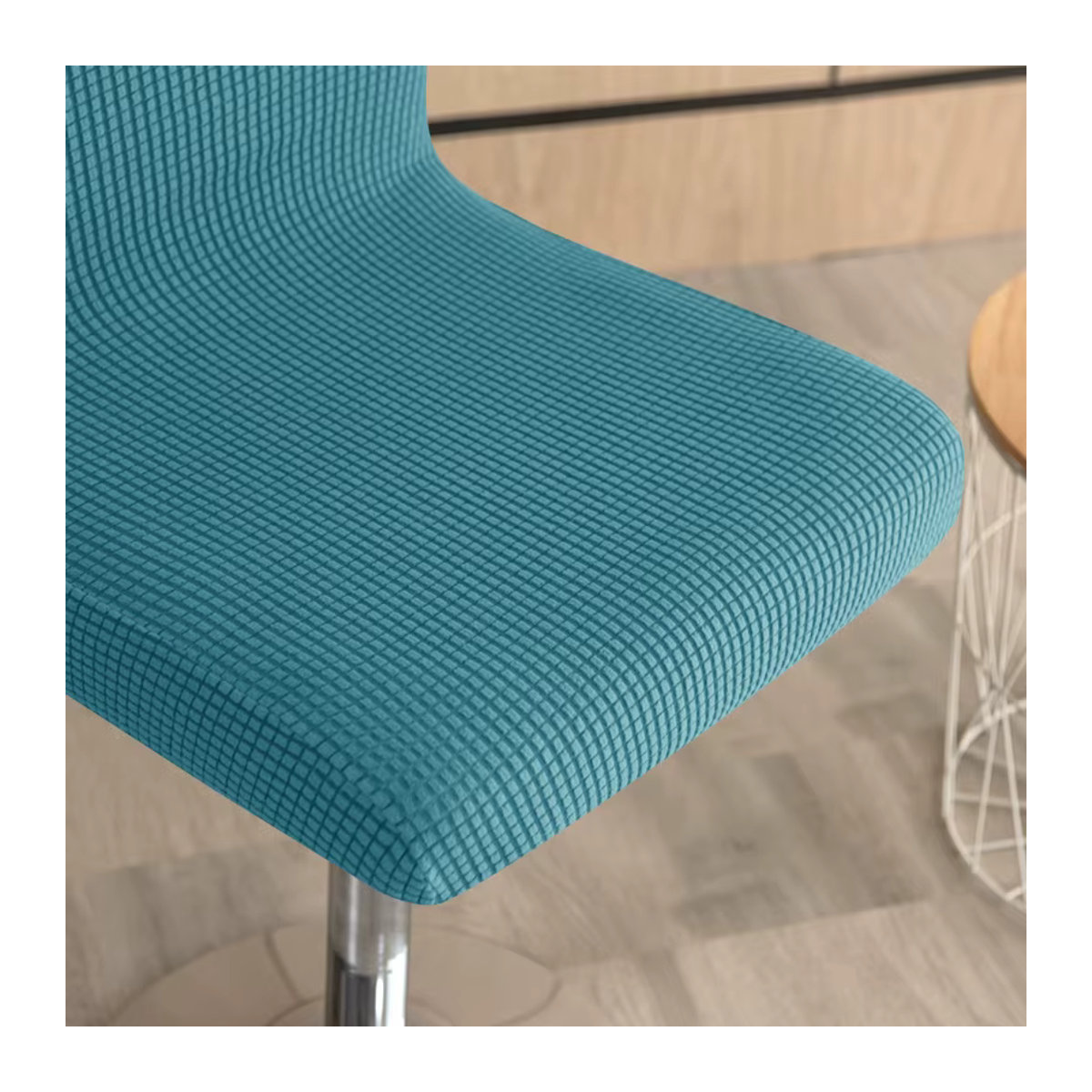 WANERQU Jacquard Barhocker Stuhlbezug aus Spandex Stretch für kurze Rückenlehnen, mehrfarbig - Bild 3