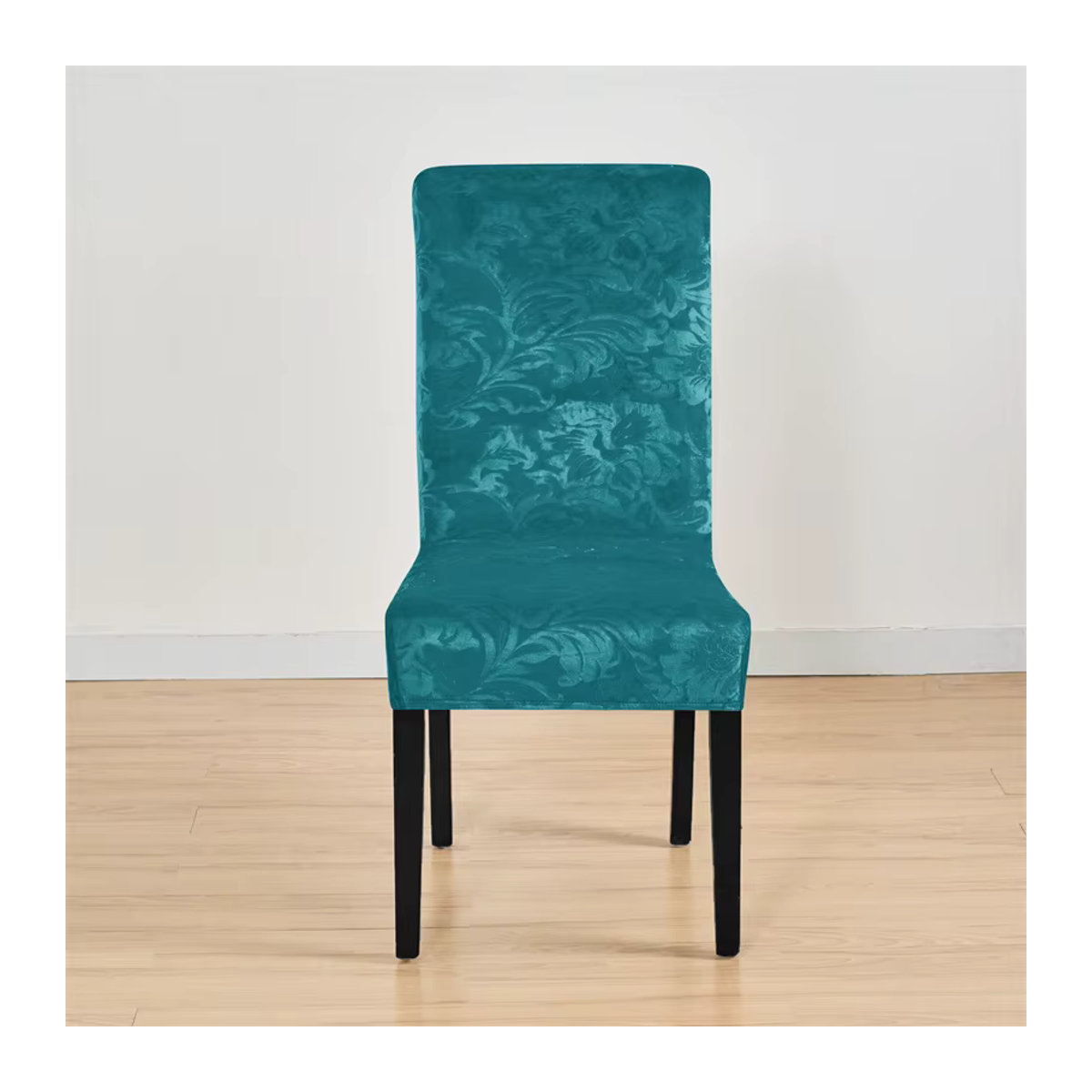 WANERQU Jacquard Stuhlbezug aus Stretch-Material, einfarbiger Sitzbezug für Esszimmerstühle, Restaurant und Hotel - Bild 3