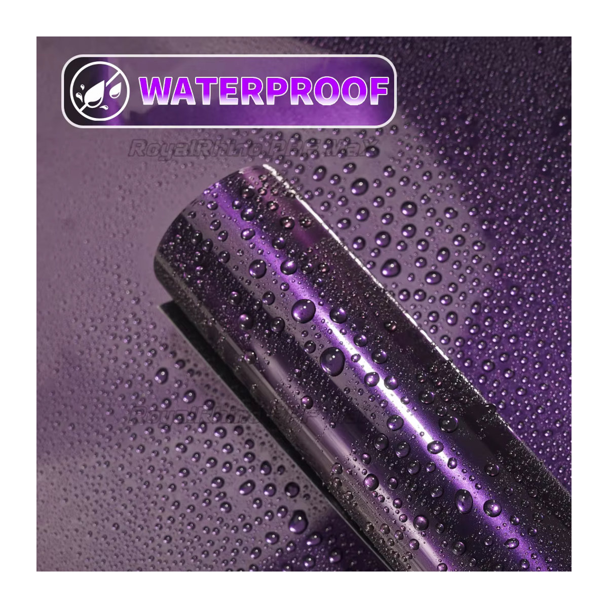 WANLUNLI Hochglanz Metallic Wrapping Vinyl Aufkleber Mitternacht Lila, B: 152 cm, H: 50 cm - Bild 2