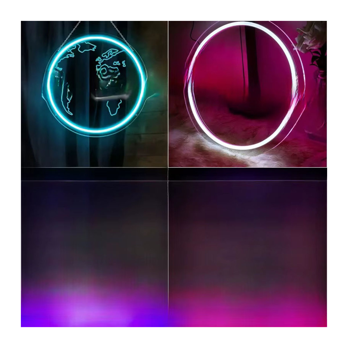 Wanxing LED Neonschild The World Is Yours mit geschnitztem Planeten in Bunt, Moderne Wanddekoration aus Acryl als 3D-Skulptur für Schlafzimmer, Club und Spielzimmer - Bild 6