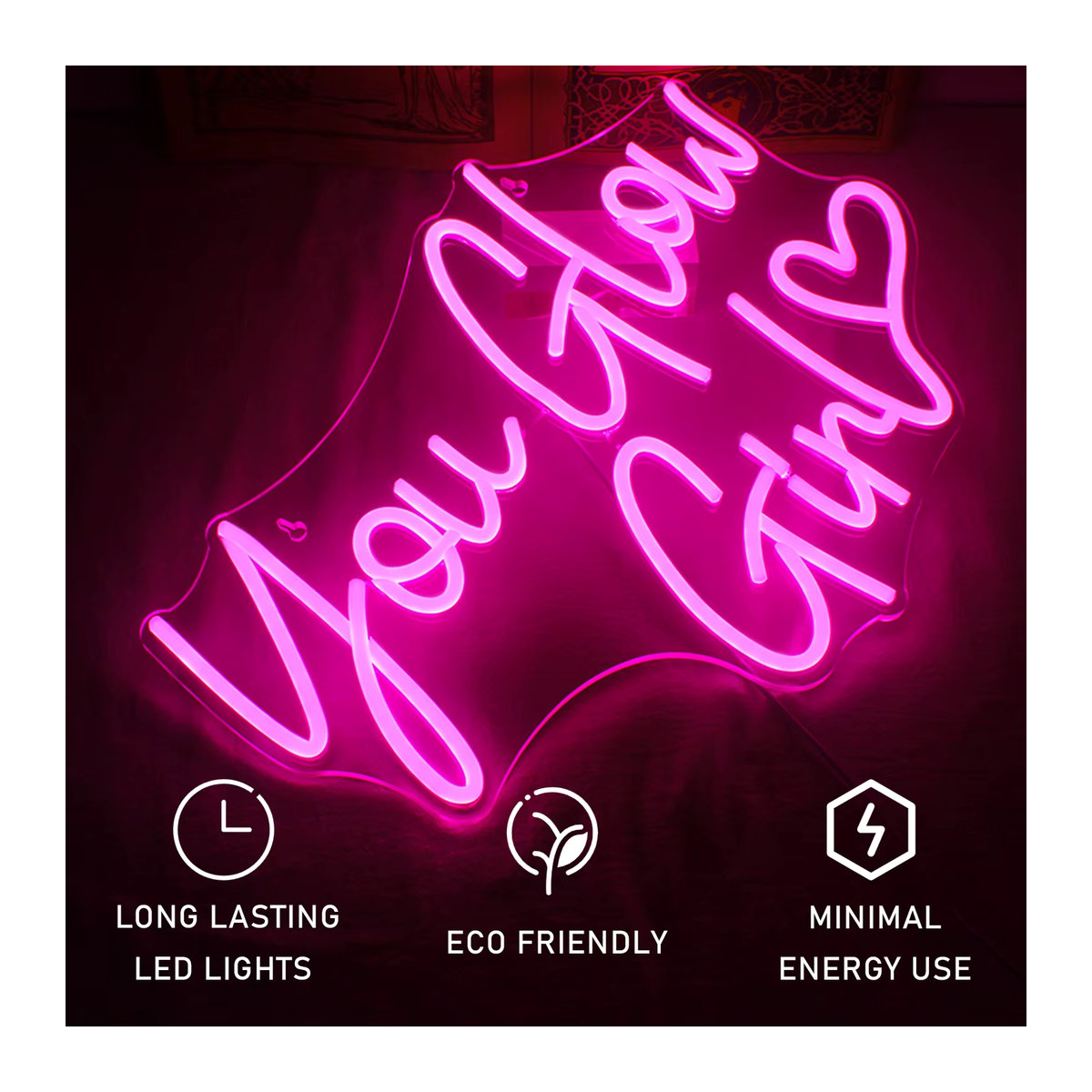 Wanxing LED Wandleuchte für Mädchen Schlafzimmer in Rosa - Bild 2