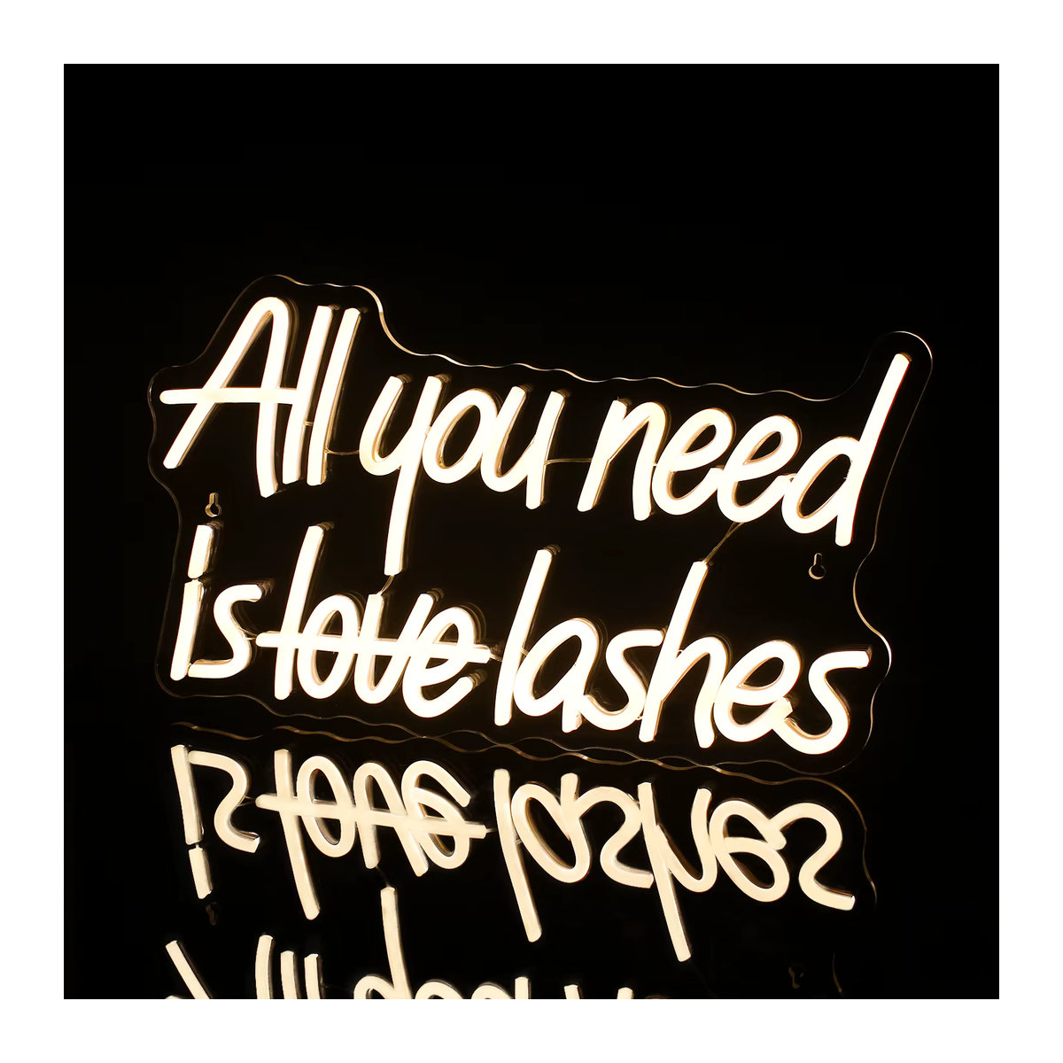 Wanxing Neon LED Schild Wimpern Logo in Warmweiß und Gelb zur Dekoration für Beauty Salon und Kosmetikstudio - Bild 3