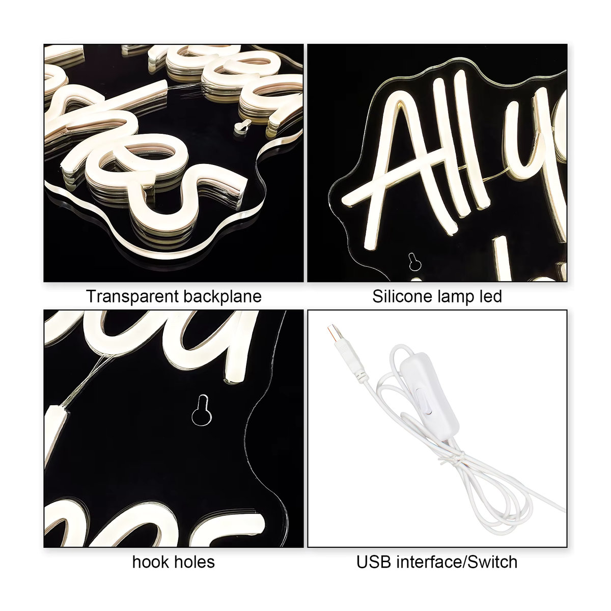 Wanxing Neon LED Schild Wimpern Logo in Warmweiß und Gelb zur Dekoration für Beauty Salon und Kosmetikstudio - Bild 4