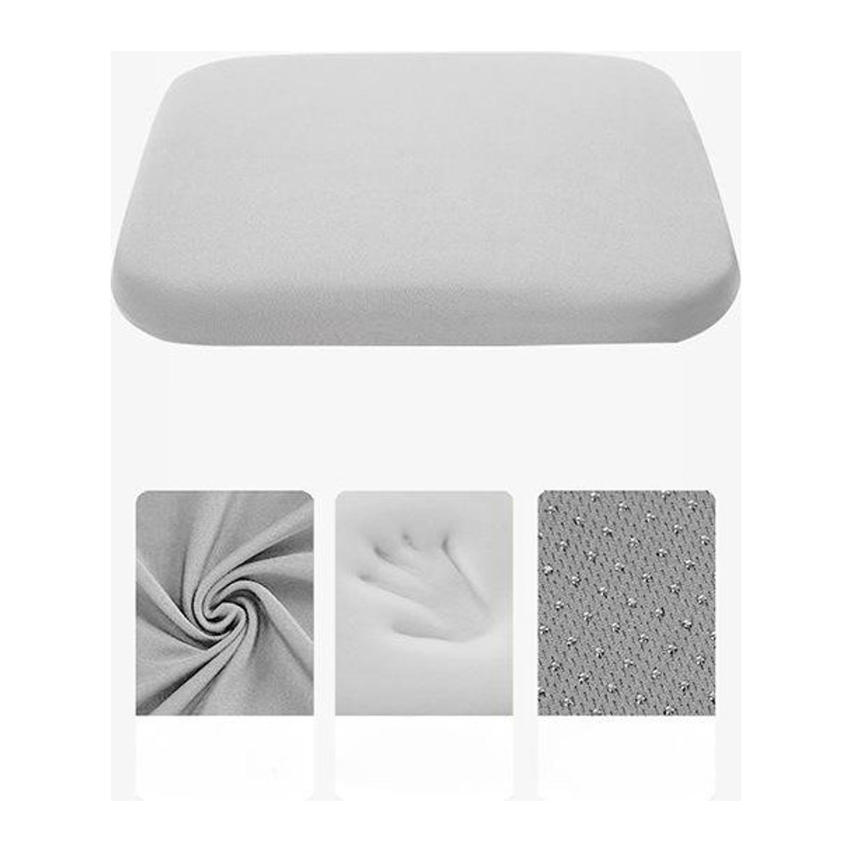 Warm Magpie Home Rutschfestes Hämorrhoiden-Sitzkissen und Rebound-Stuhlkissen für langes Sitzen in Grau, B/T/H: 45 x 45 x 4,5 cm - Bild 1