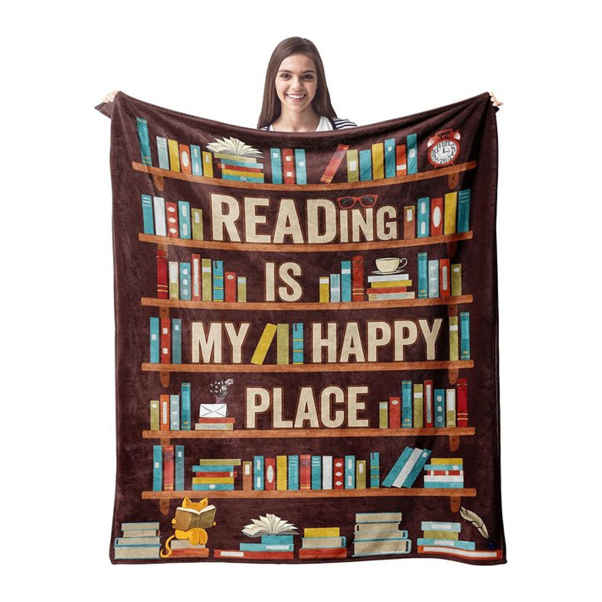 Warme Kuscheldecke für Buchliebhaber und Bücherwürmer als literarisches Geschenk - Bild 1