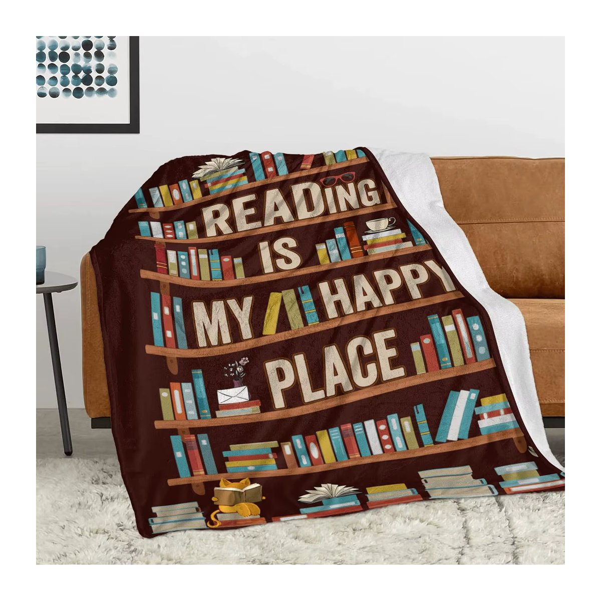 Warme Kuscheldecke für Buchliebhaber und Bücherwürmer als literarisches Geschenk - Bild 3
