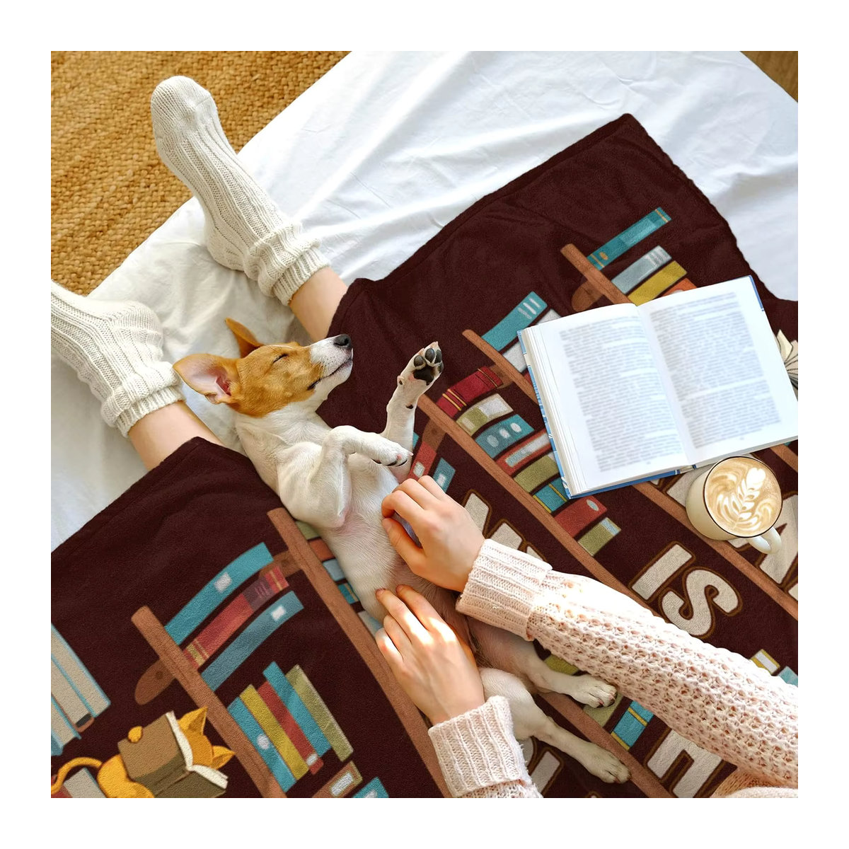 Warme Kuscheldecke für Buchliebhaber und Bücherwürmer als literarisches Geschenk - Bild 4