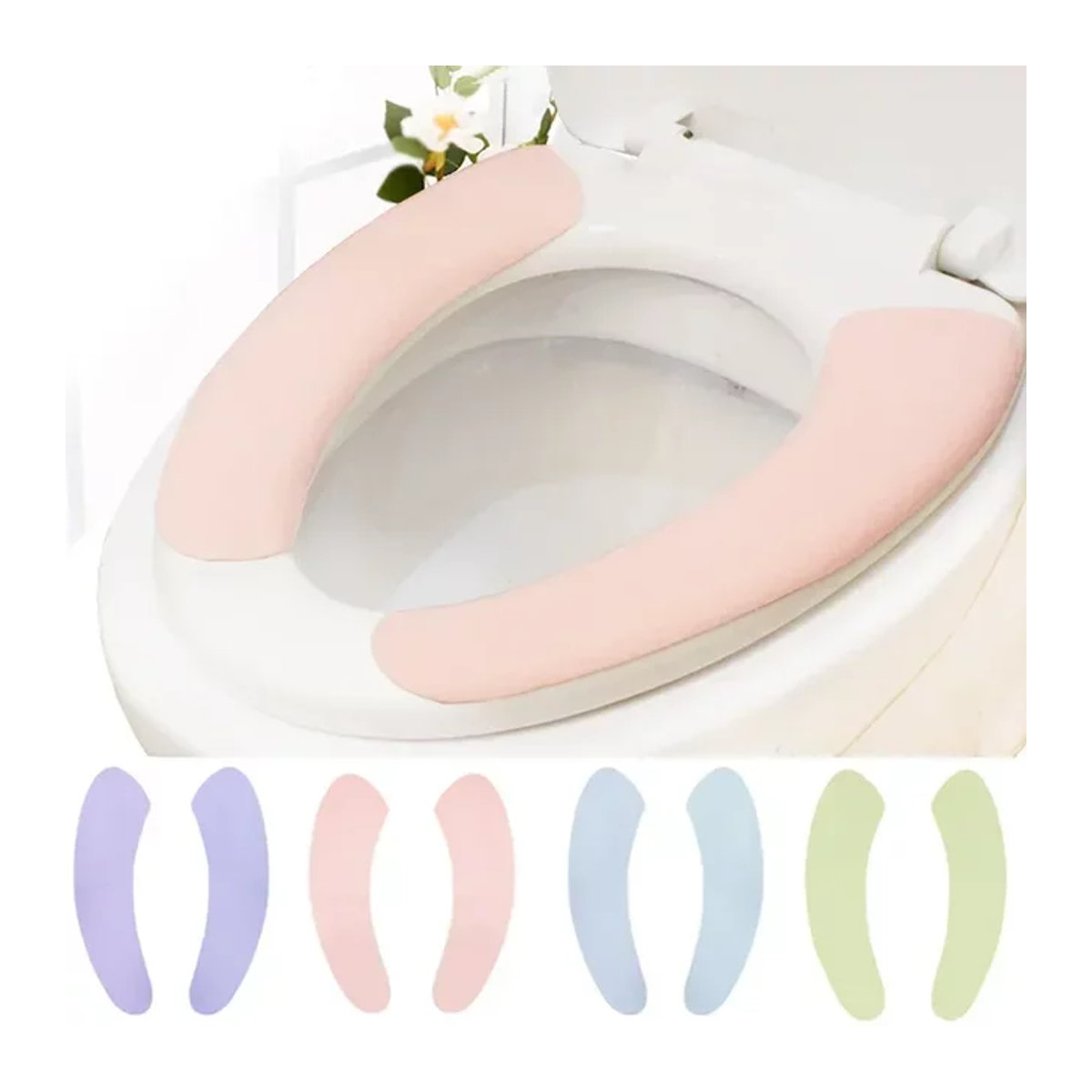 Waschbare WC-Sitzmatte für das Badezimmer in Pink, 1 Stück - Bild 1
