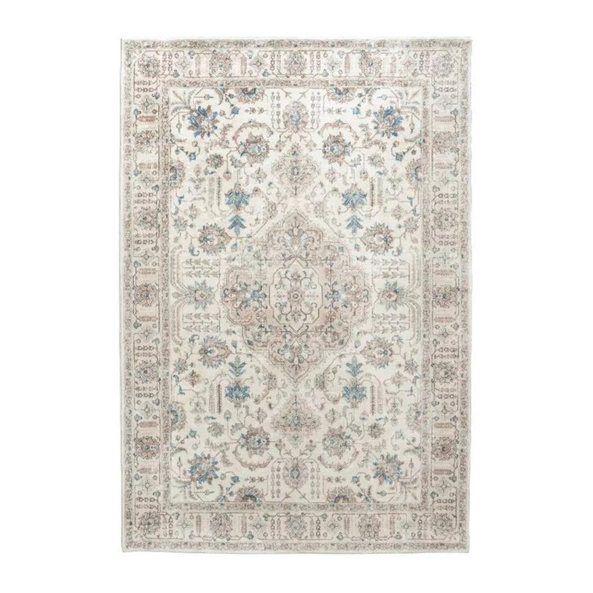 Waschbarer Boho-Teppich im Vintage-Design für Wohnzimmer, Schlafzimmer oder Küche, rutschfest und weich, B/H: 60 x 40 cm - Bild 1