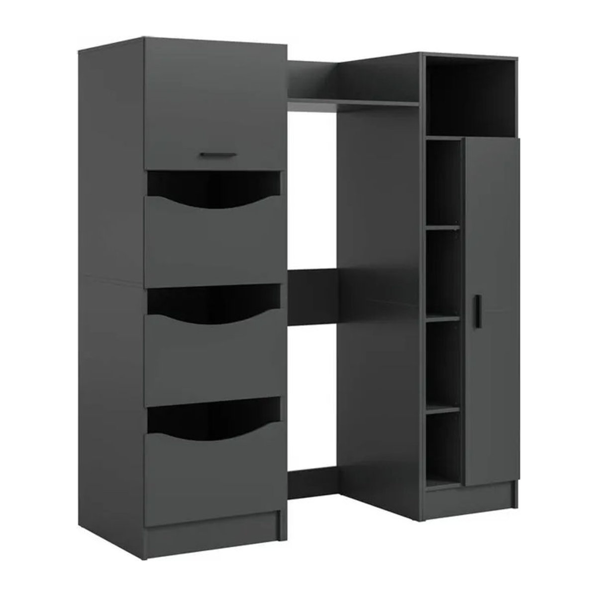 Waschmaschinenumbauschrank Free von xonox.home in Anthrazit, Modern, B/H/T: 176 x 195 x 68 cm - Bild 1