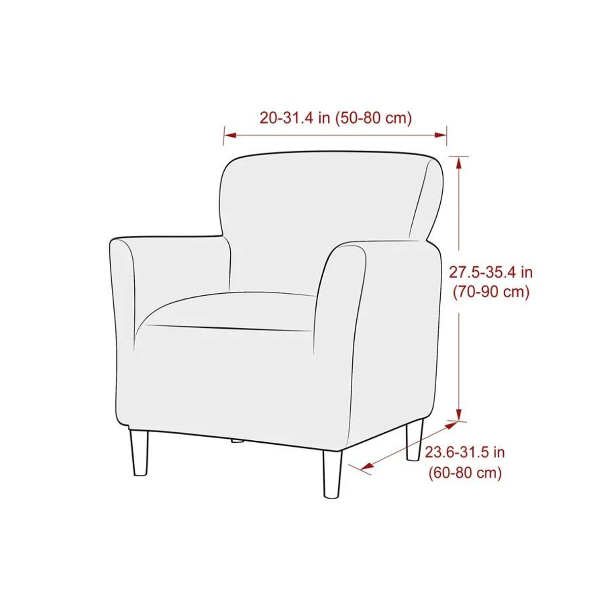 Wasserabweisender Stretch Sesselbezug von Bestbags für Club Couch und Einzelsofas - Bild 2