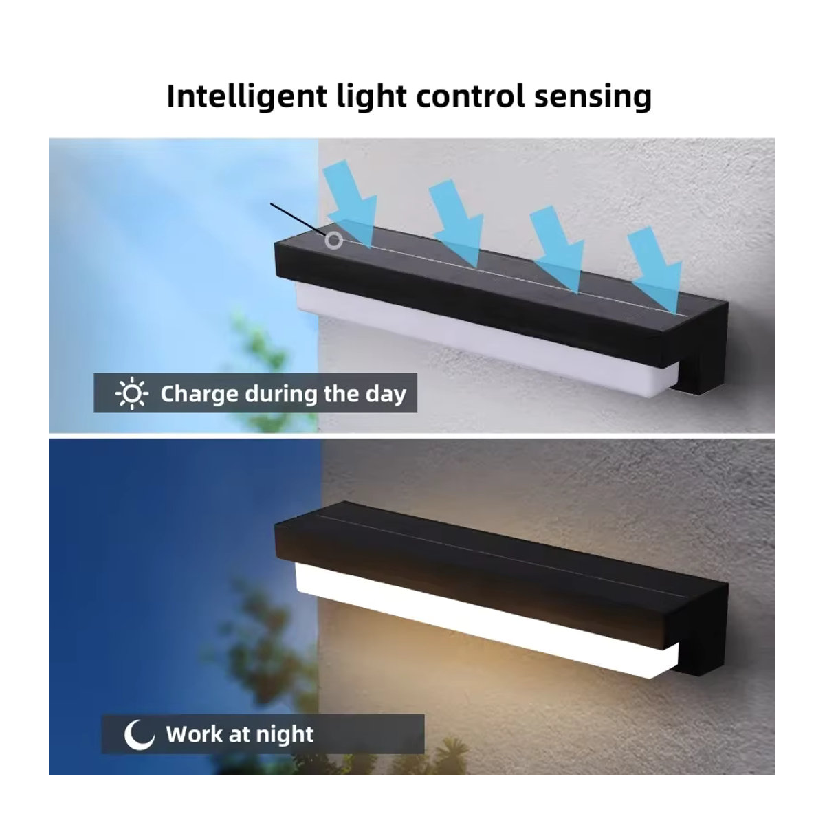 Wasserdichte LED Solar Außenleuchte für Garten und Balkon mit integriertem LED und dreifarbiger Beleuchtung - Bild 4