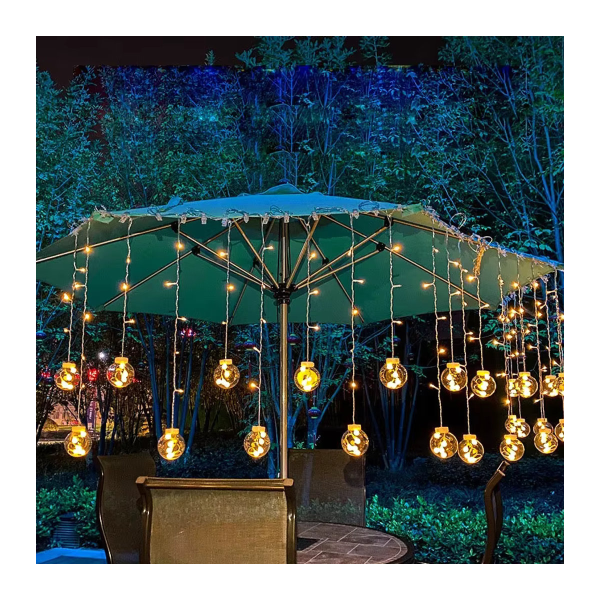 Wasserdichte LED Solar Lichterkette als Fee Girlande und Votiv Flaschen Lampe für die Garten Dekoration und Weihnachtsfeier - Bild 2