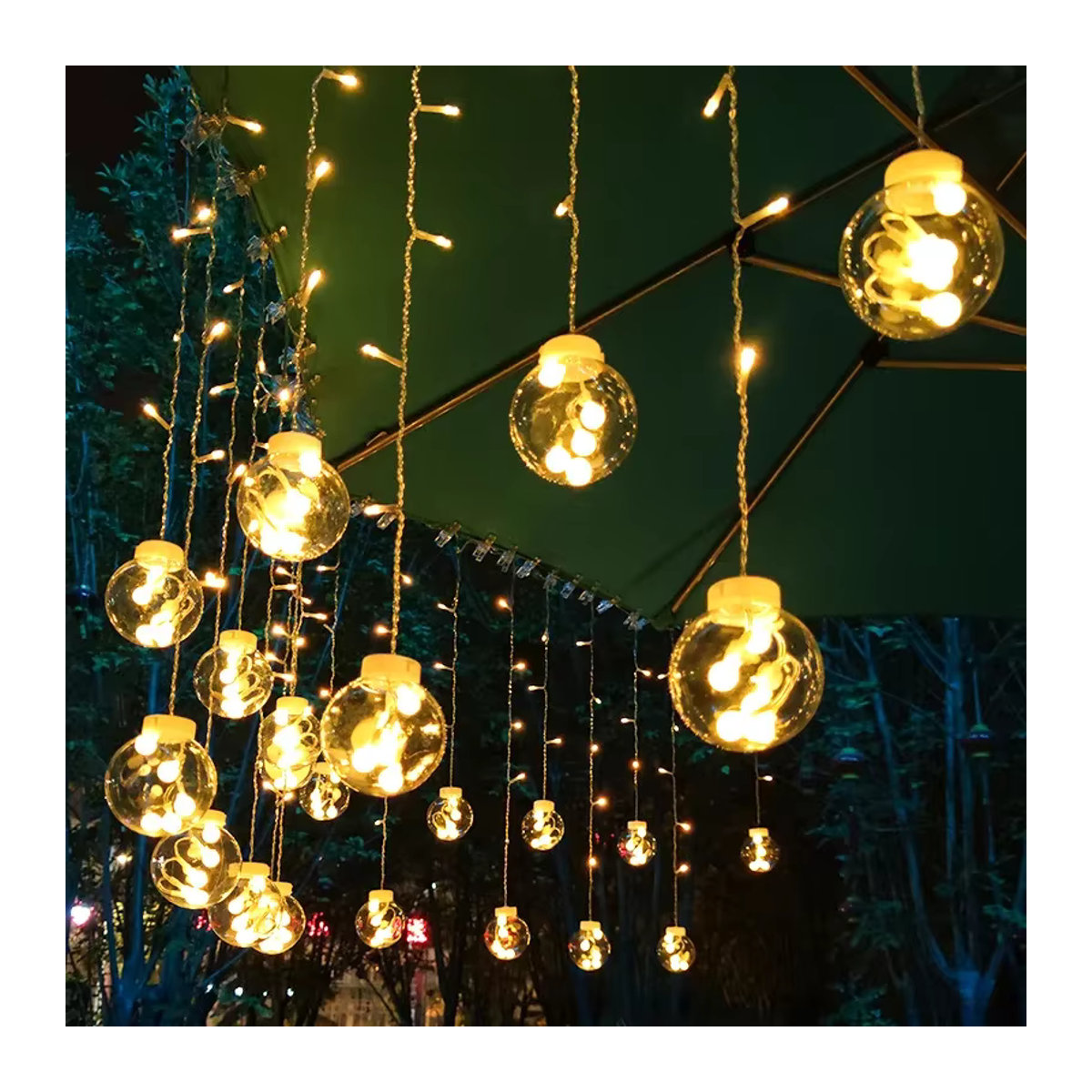 Wasserdichte LED Solar Lichterkette als Fee Girlande und Votiv Flaschen Lampe für die Garten Dekoration und Weihnachtsfeier - Bild 3