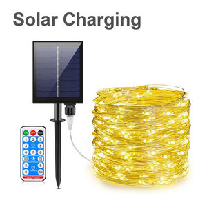 Wasserdichte LED Solar Lichterkette von MALITAI in Gelb für Garten Terrasse und Balkon