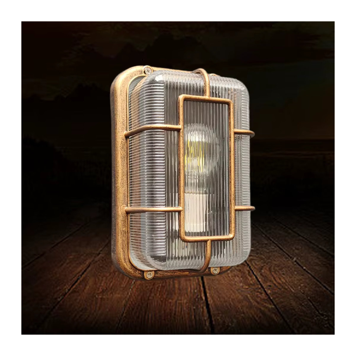 Wasserdichte Retro Deckenleuchte im Industrial Design von juhaw aus Glas mit E27 Fassung - Bild 2