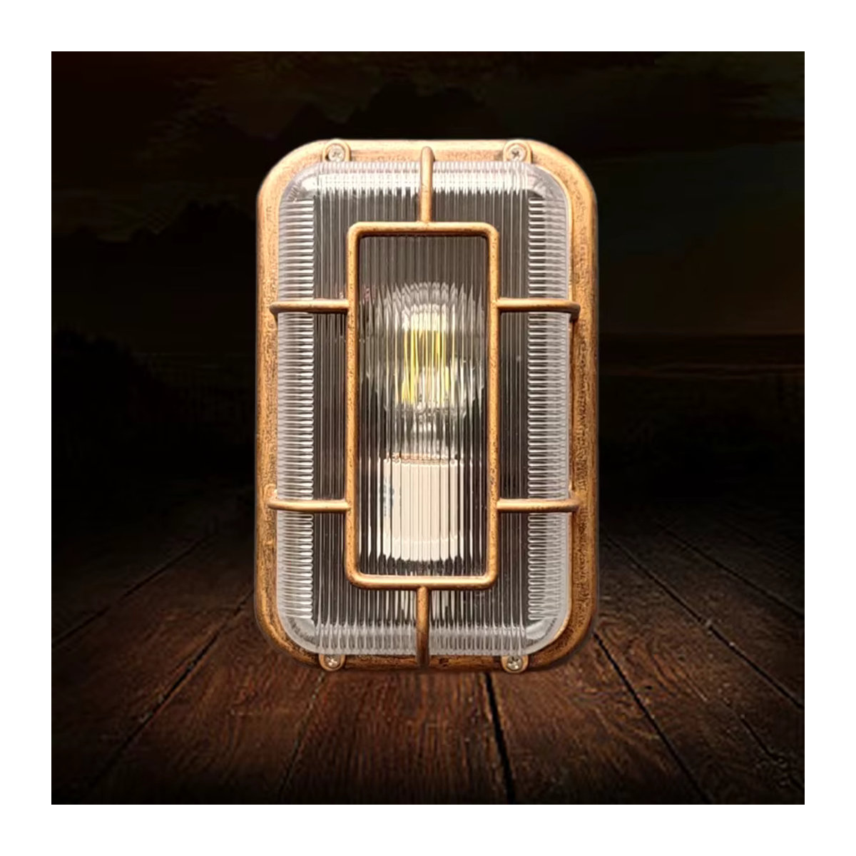 Wasserdichte Retro Deckenleuchte im Industrial Design von juhaw aus Glas mit E27 Fassung - Bild 3