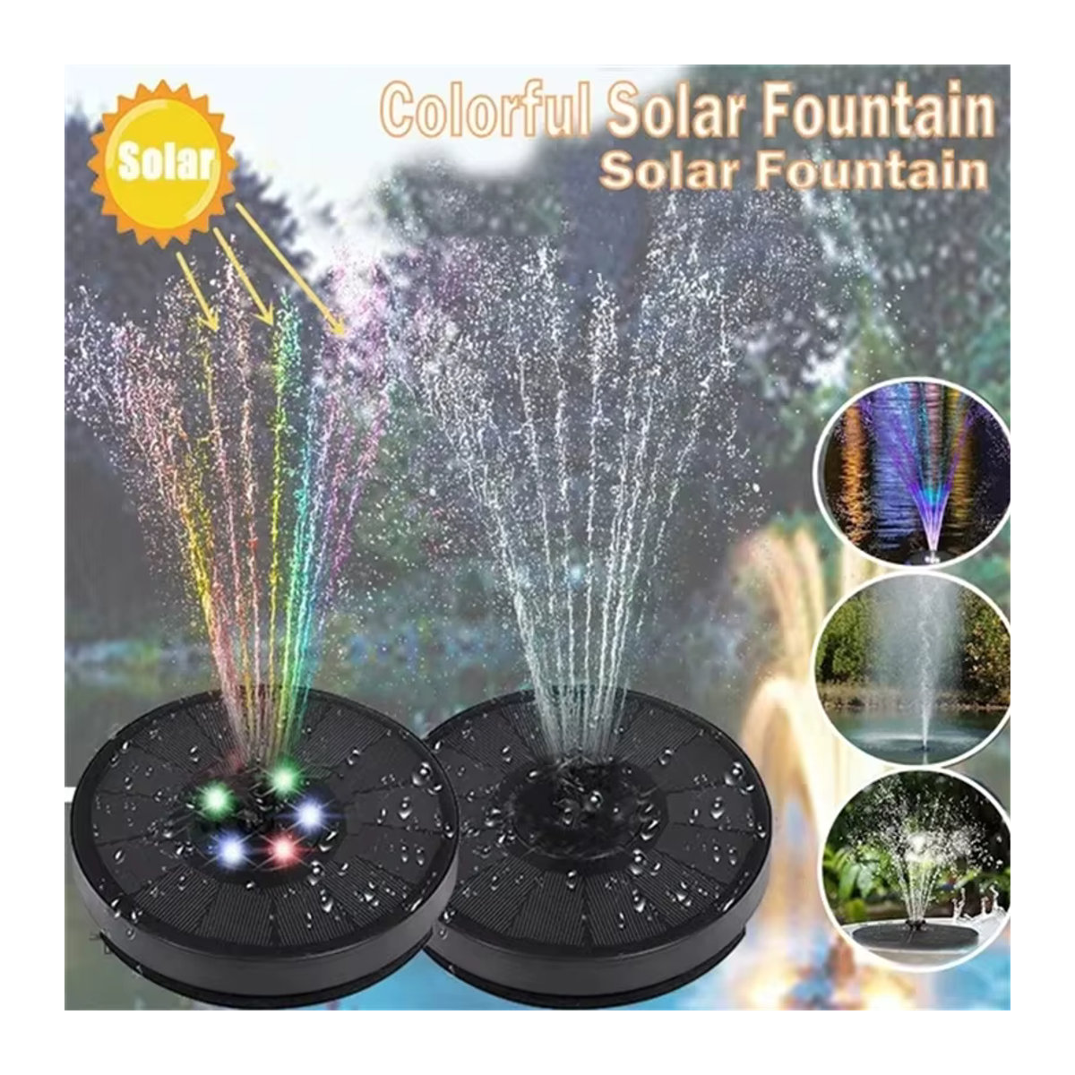Wasserdichte Solar-Brunnenpumpe für Garten und Vogel - Bild 3