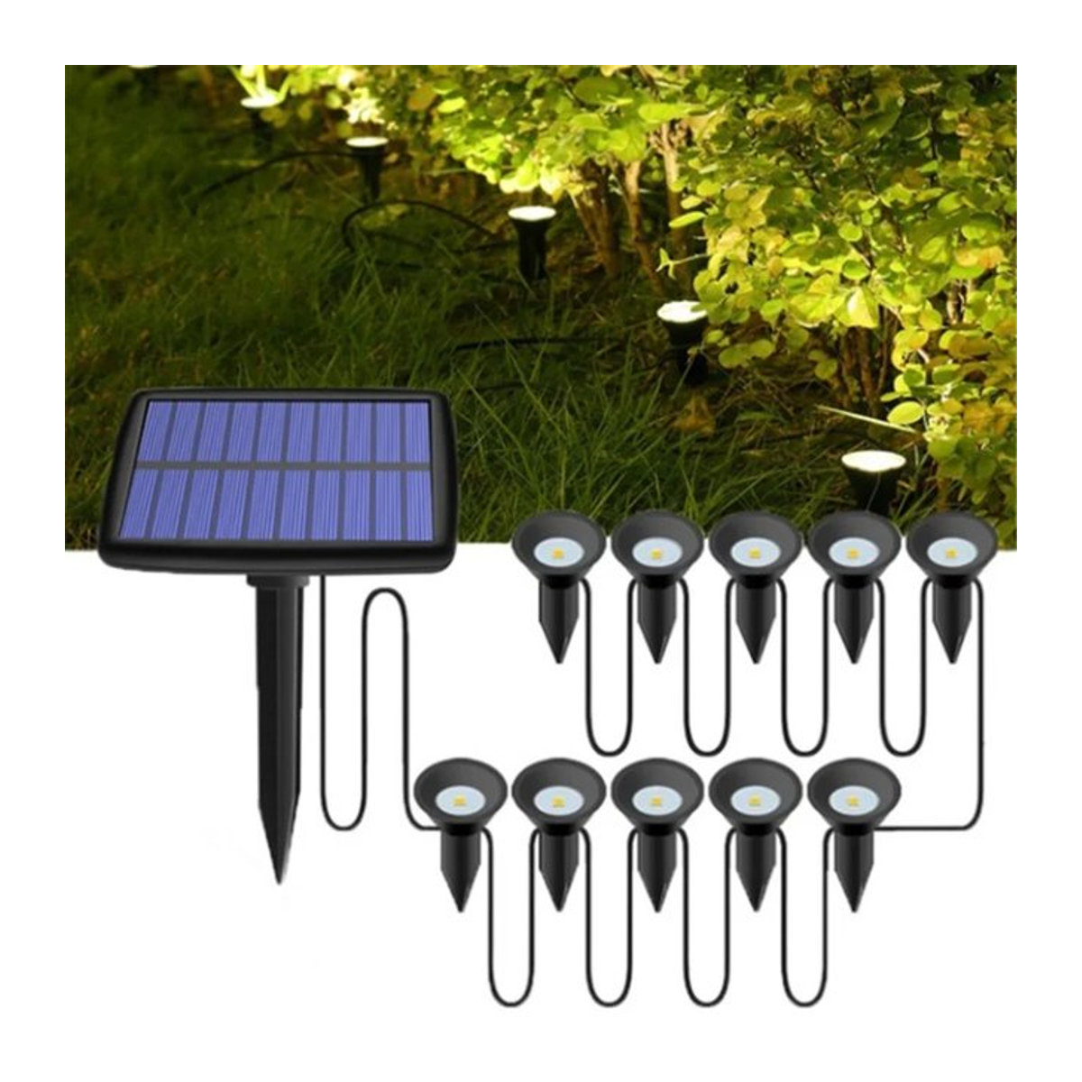 Wasserdichte Solarleuchten für den Außenbereich mit IP65 Schutz für Garten, Terrasse und Weg - Bild 1