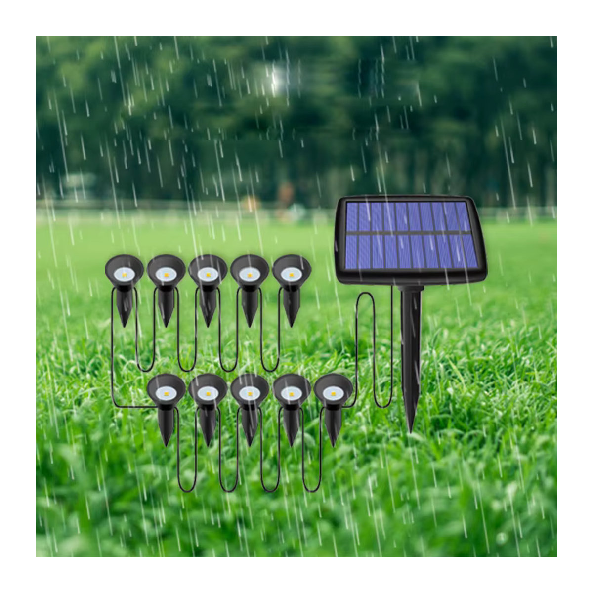 Wasserdichte Solarleuchten für den Außenbereich mit IP65 Schutz für Garten, Terrasse und Weg - Bild 5