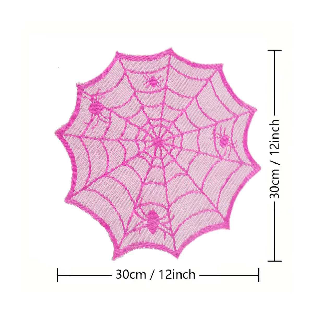 Wasserdichte Stoffserviette aus Polyester mit Lila Spitze für deine Halloween Tischdekoration - Bild 2
