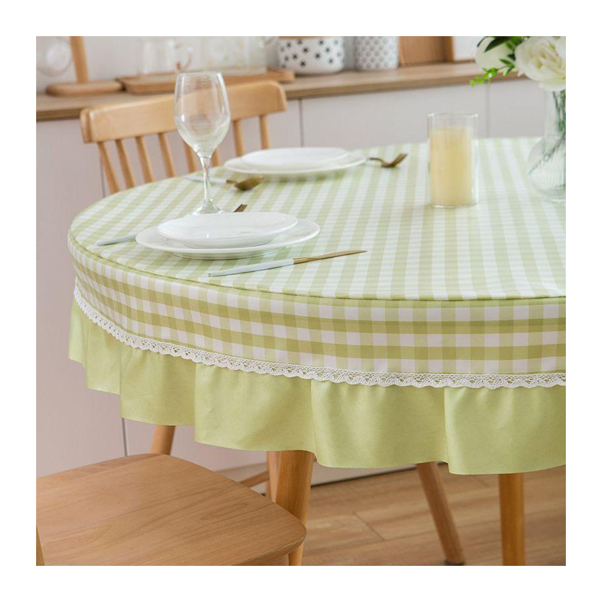 Wasserdichte Tischdecke für runde Esstische und Couchtische von WTEMPO, Durchmesser: 60 cm - Bild 1