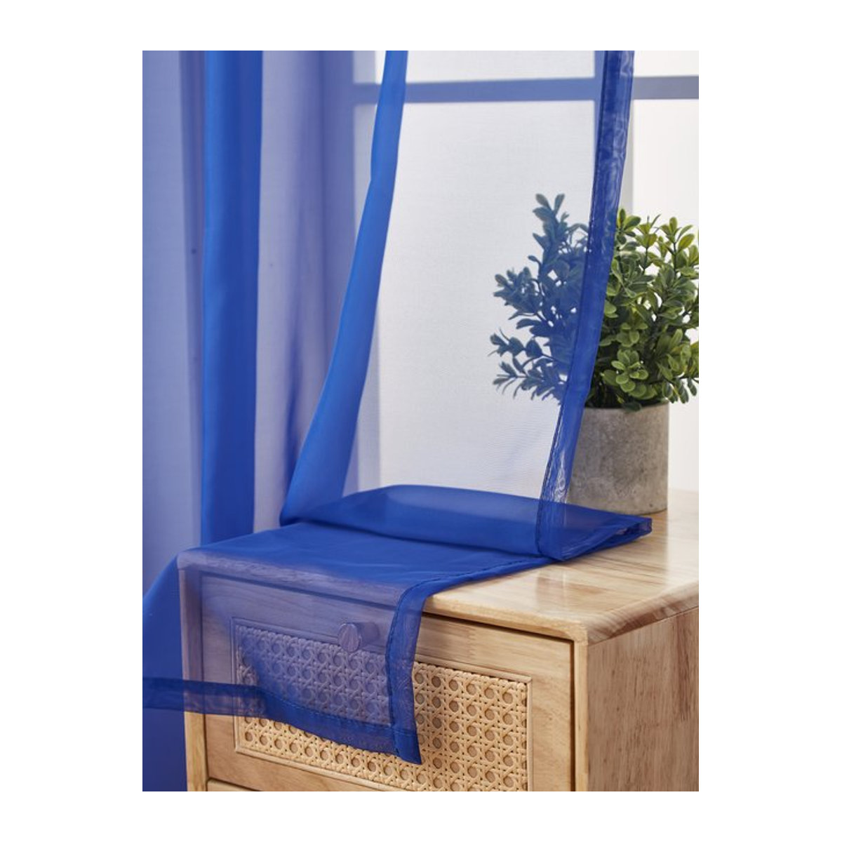 Wasserdichte transparente Vorhangpaneele in Marineblau für Wohnzimmer und Garten mit Tab Top für Privatsphäre und Dekoration - Bild 1